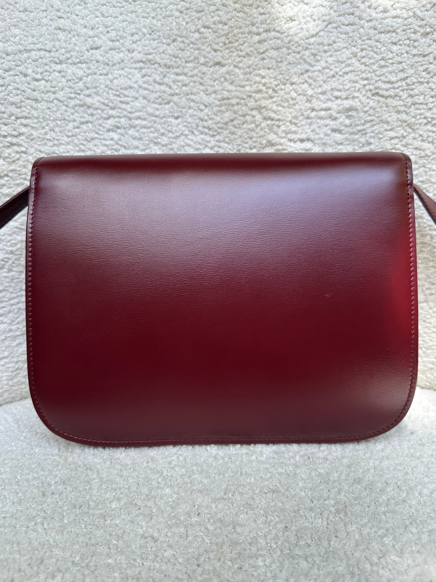 Celine Burgundy Box Bag