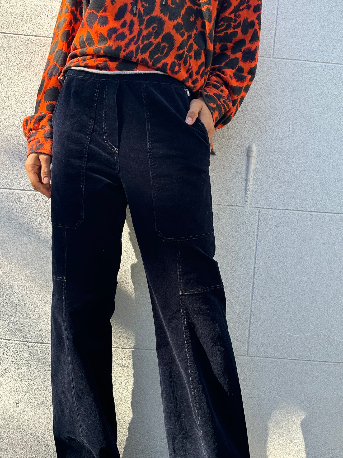 By Freer Navy Cord Pant Size XS