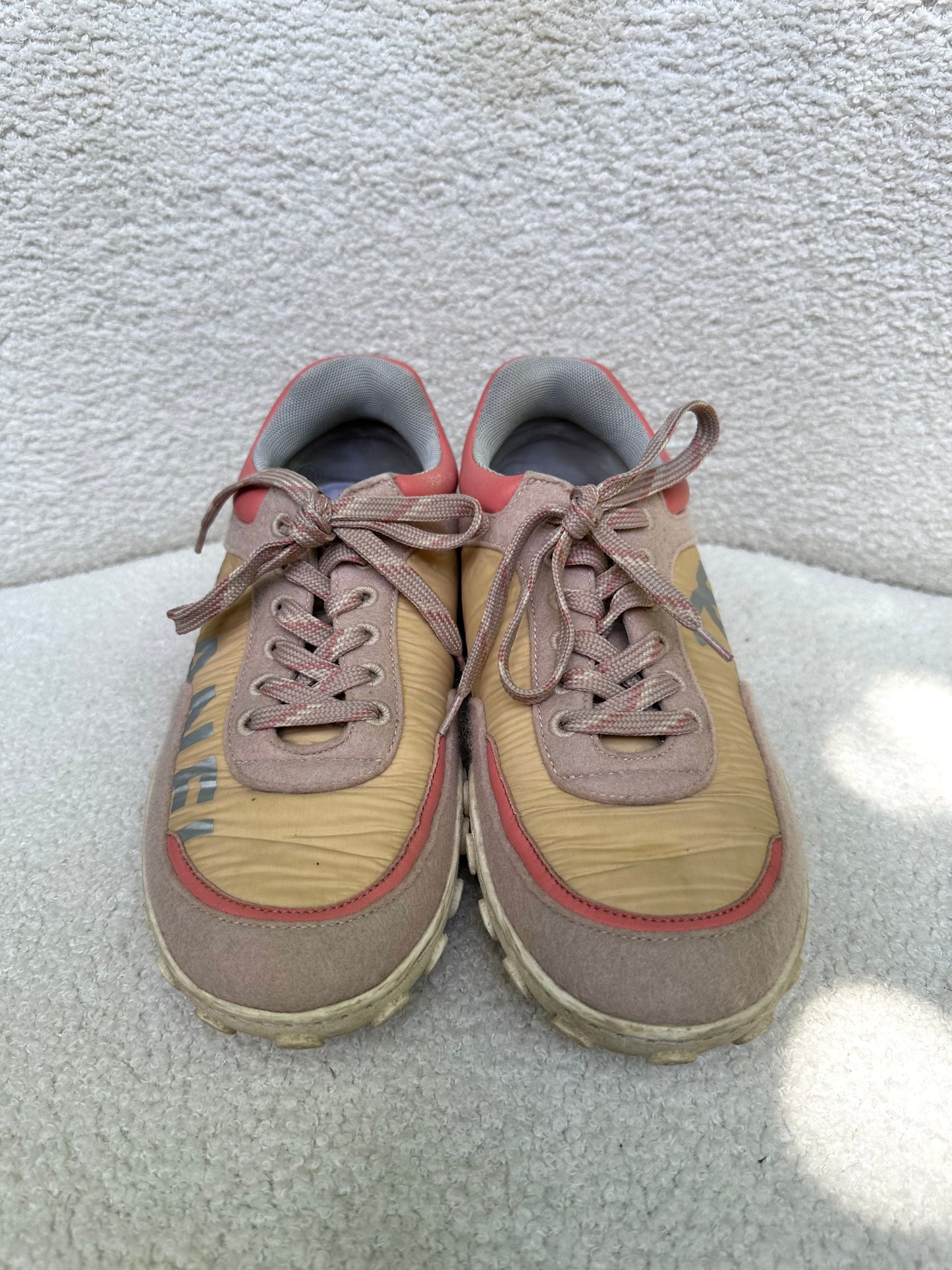 Chanel Pink Logo Sneakers Size 38