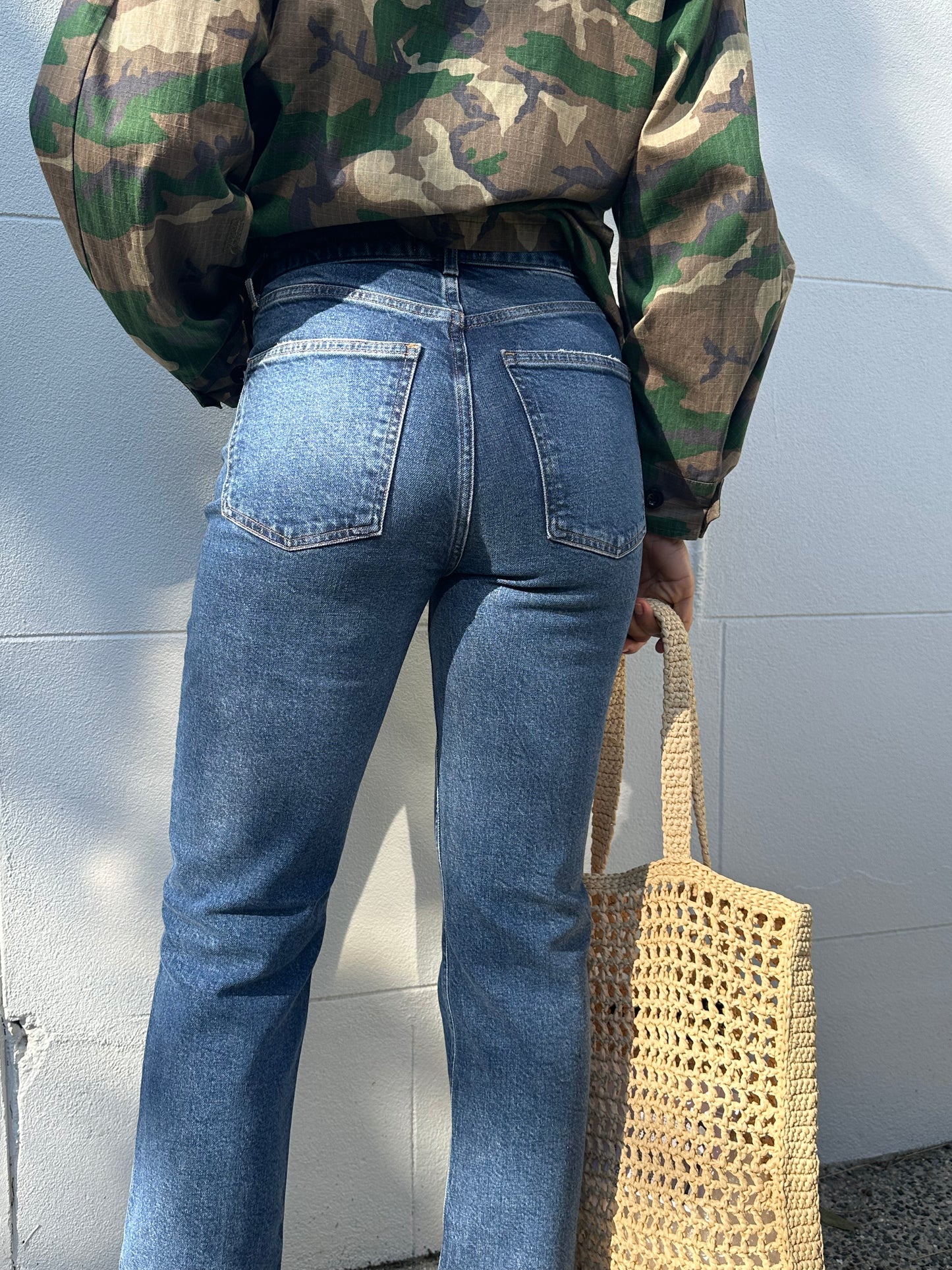 Agolde Blue Straight Jeans Size 25