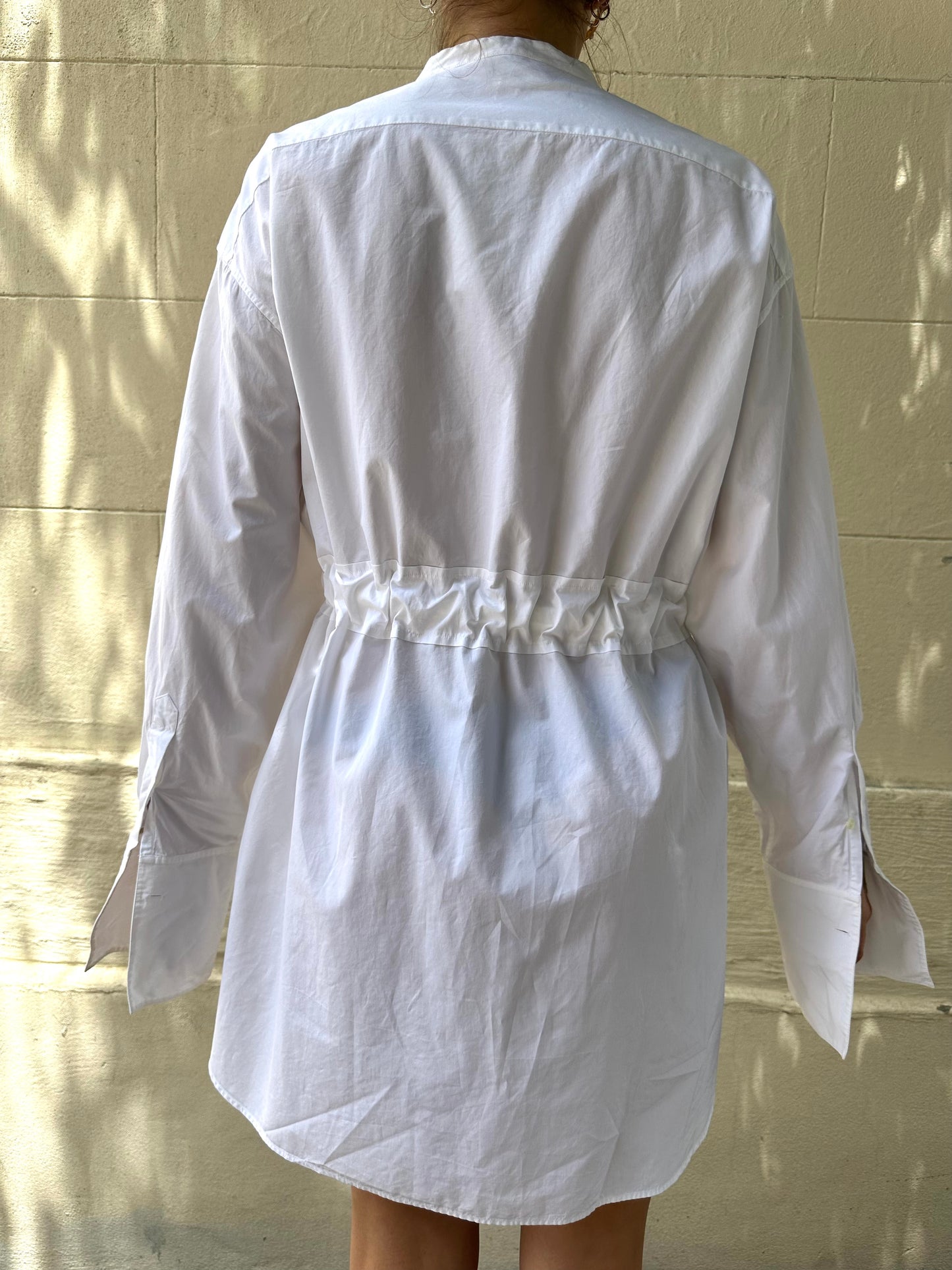 Celine White Belt Shirt Dress Size 44