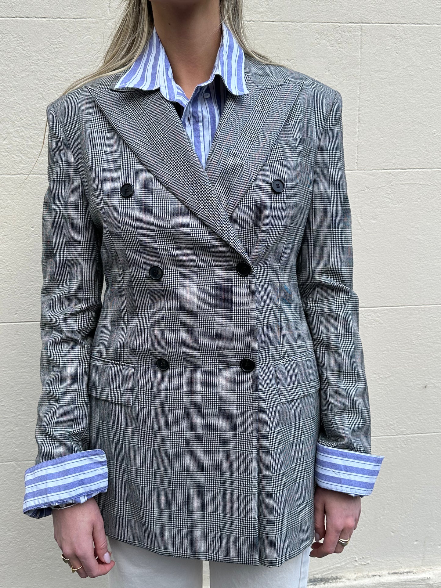 Calvin Klein Black Check Jacket Size 40