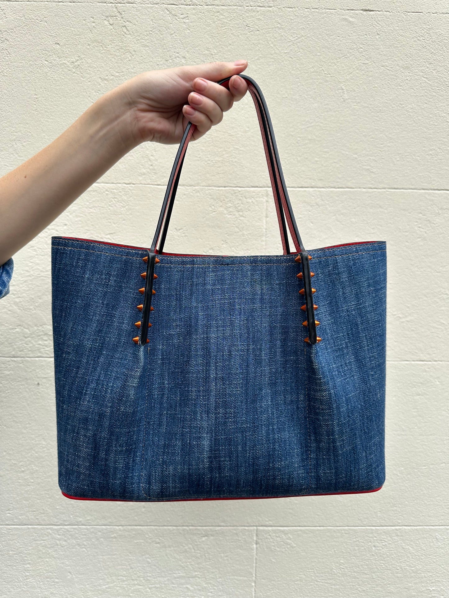 Christian Louboutin Cabarock Denim Tote Bag