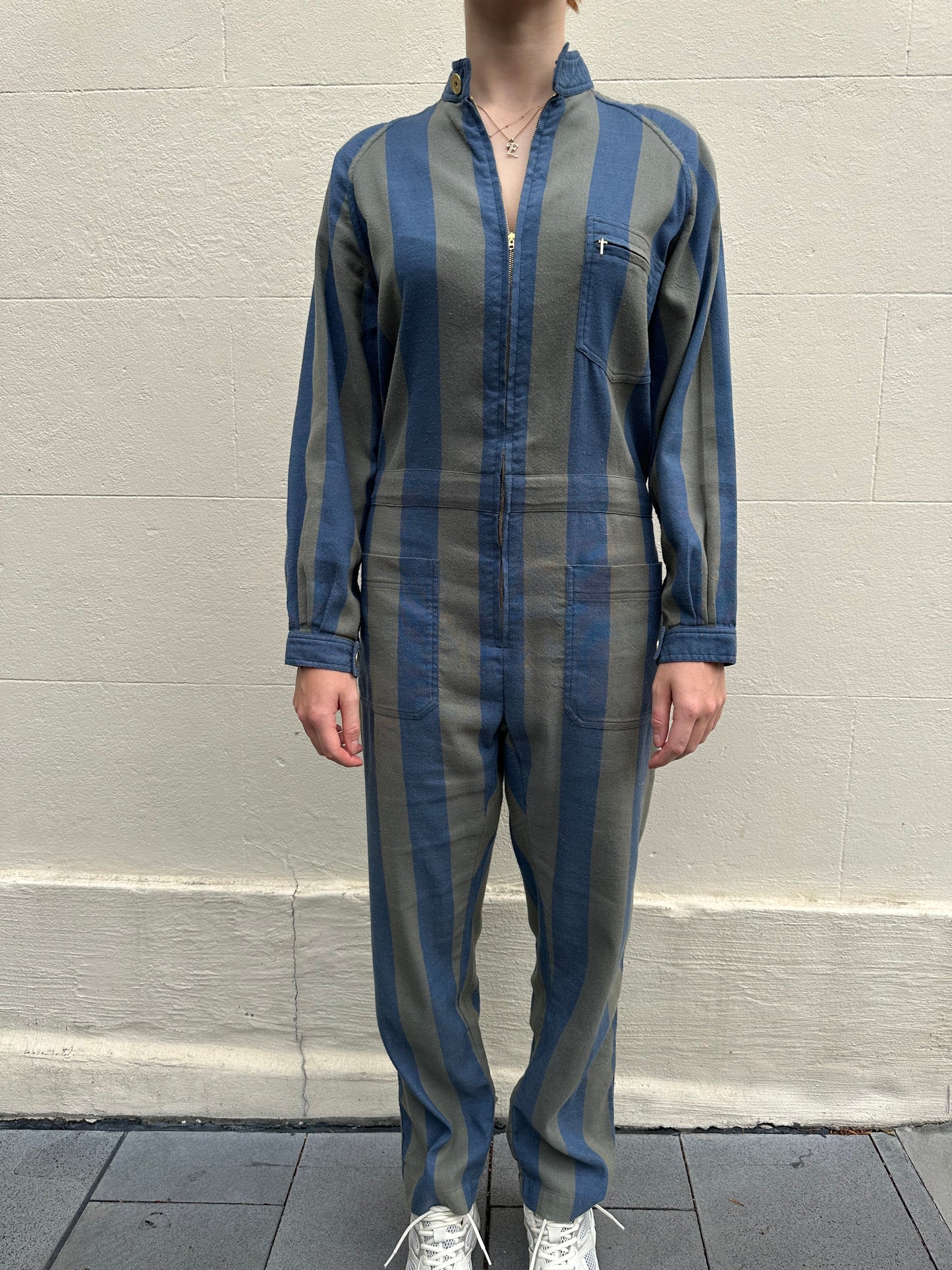 Lucy Folk Stripe Jumpsuit Size M