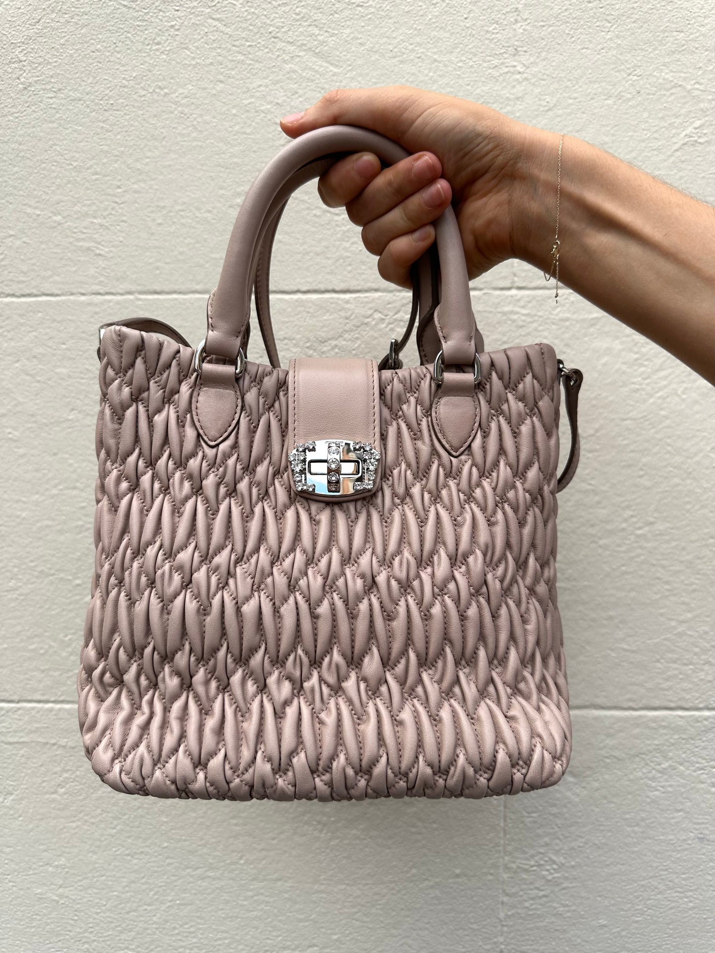 Miu Miu Beige Matelasse Bag