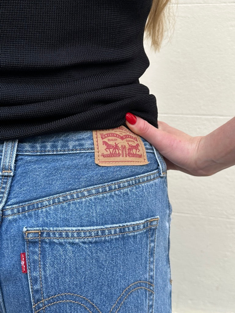 Levis Blue Wide Leg Jeans Size 27