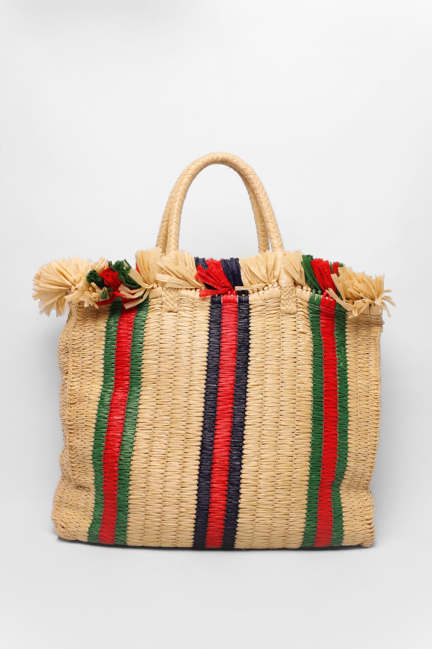 Gucci Raffia Stripe Bag
