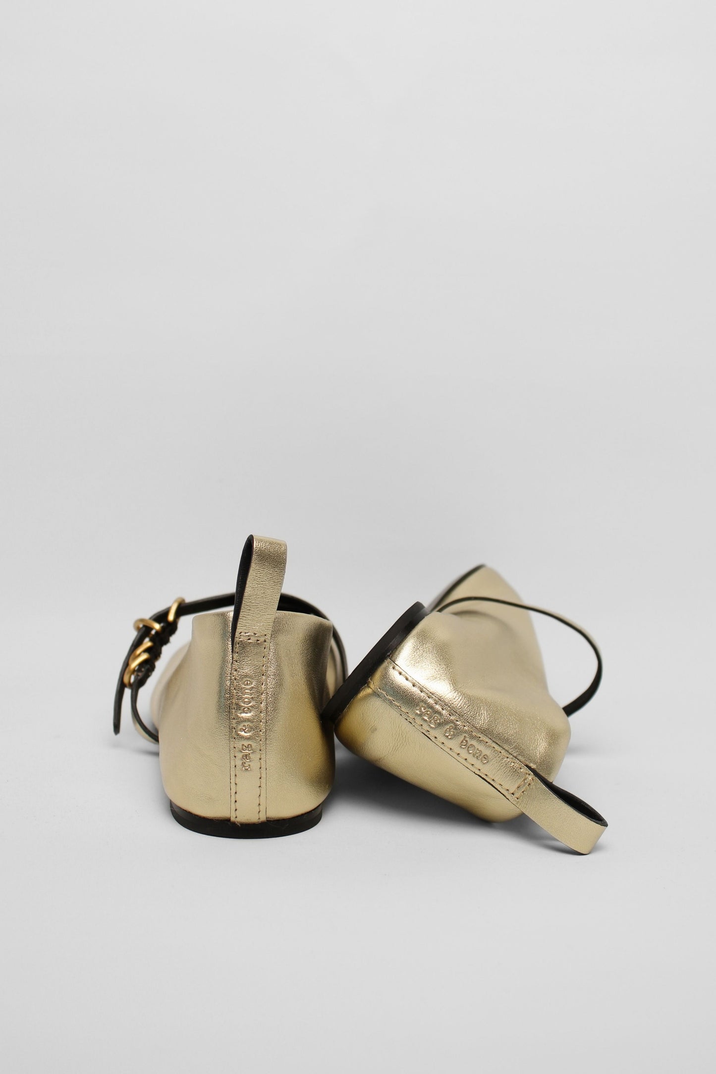 Rag and Bone Gold Maryjanes Size 40