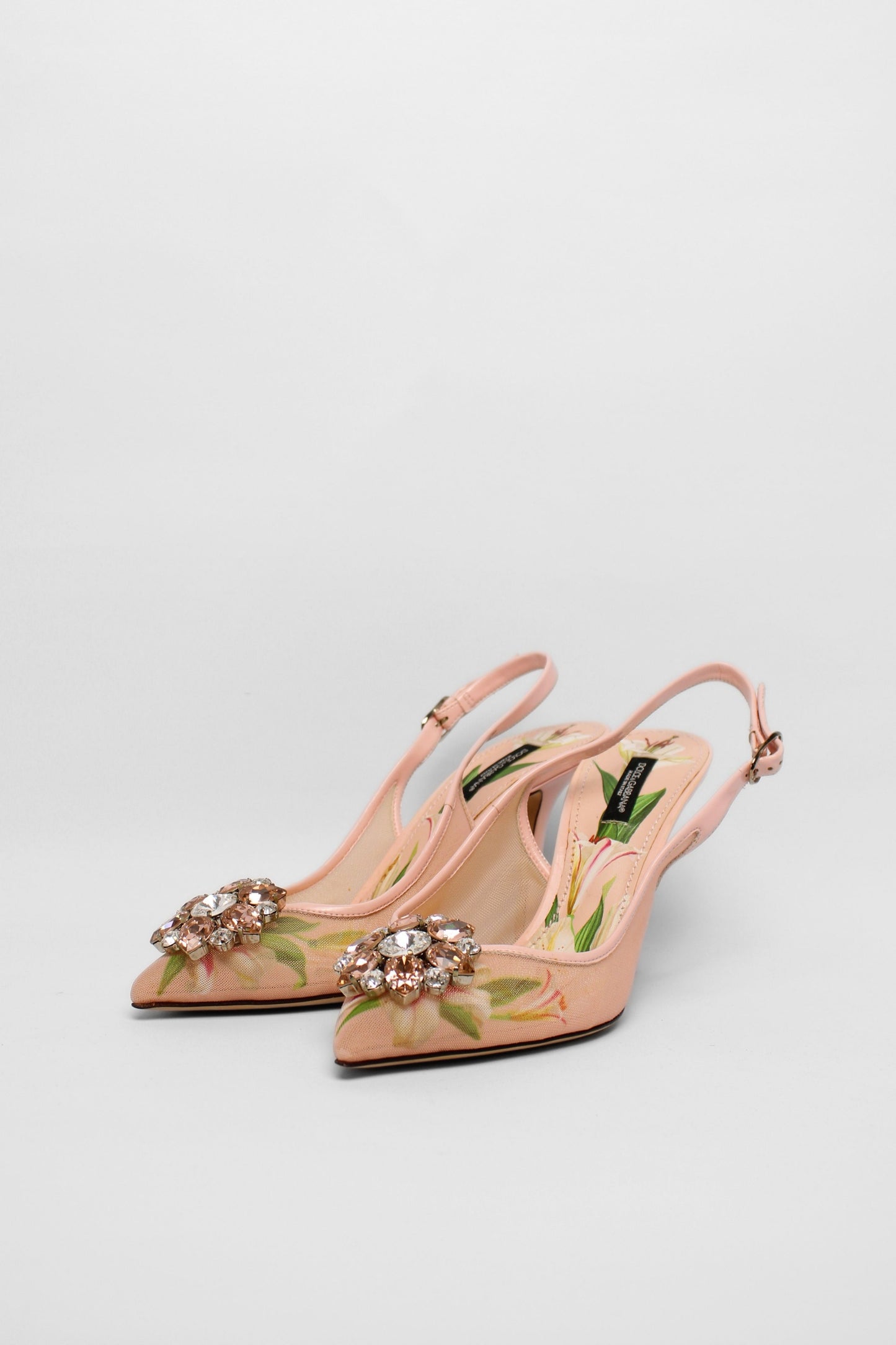 Dolce & Gabbana Pink Mesh Slingbacks Size 38.5