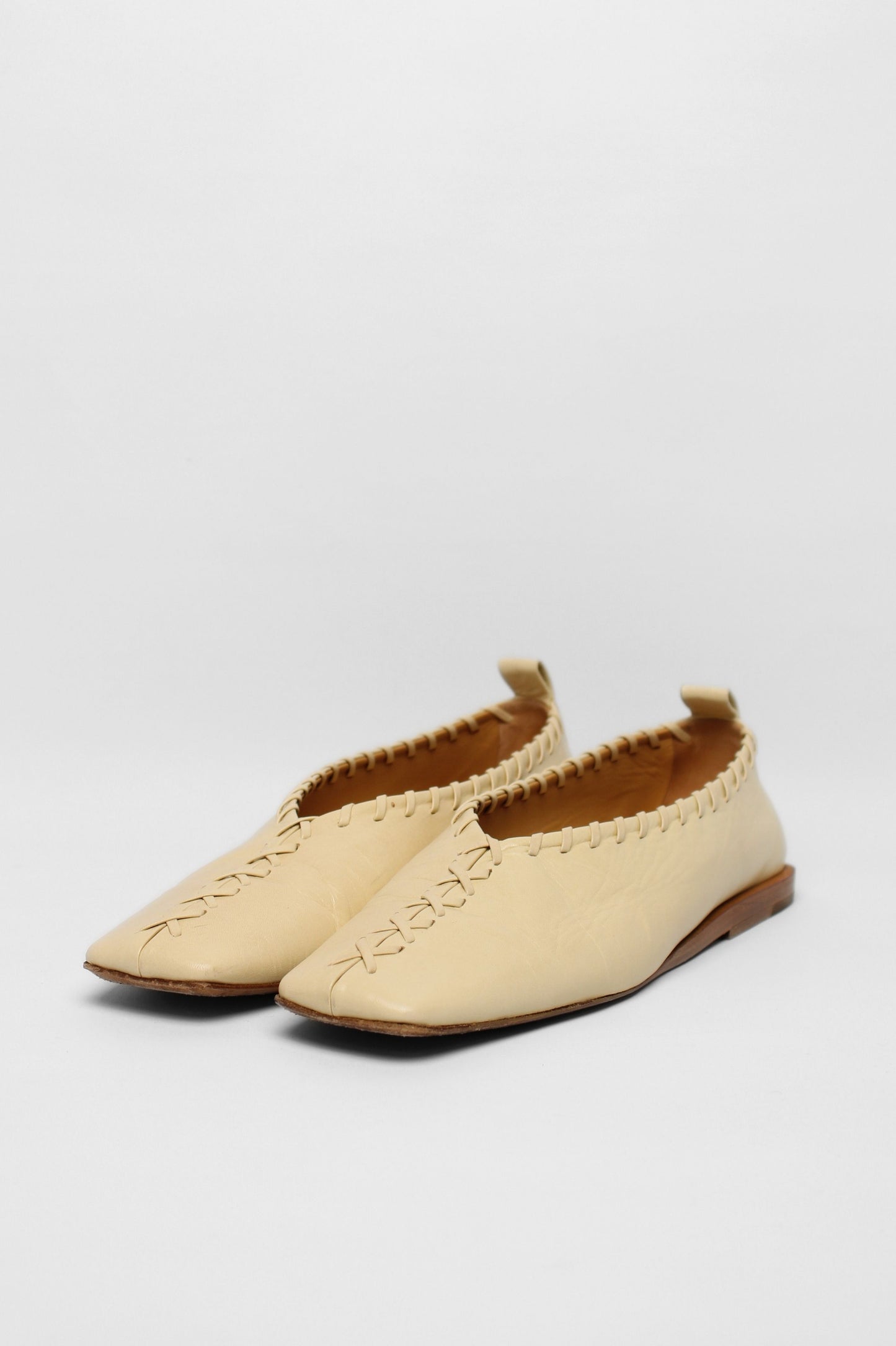 Jil Sander Cream Lace Loafers Size 40