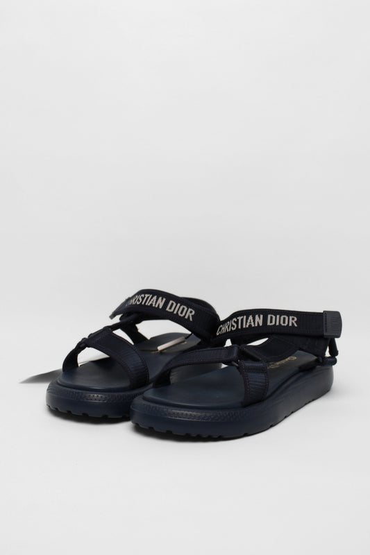 Dior Navy D-Wave Sandals Size 37.5