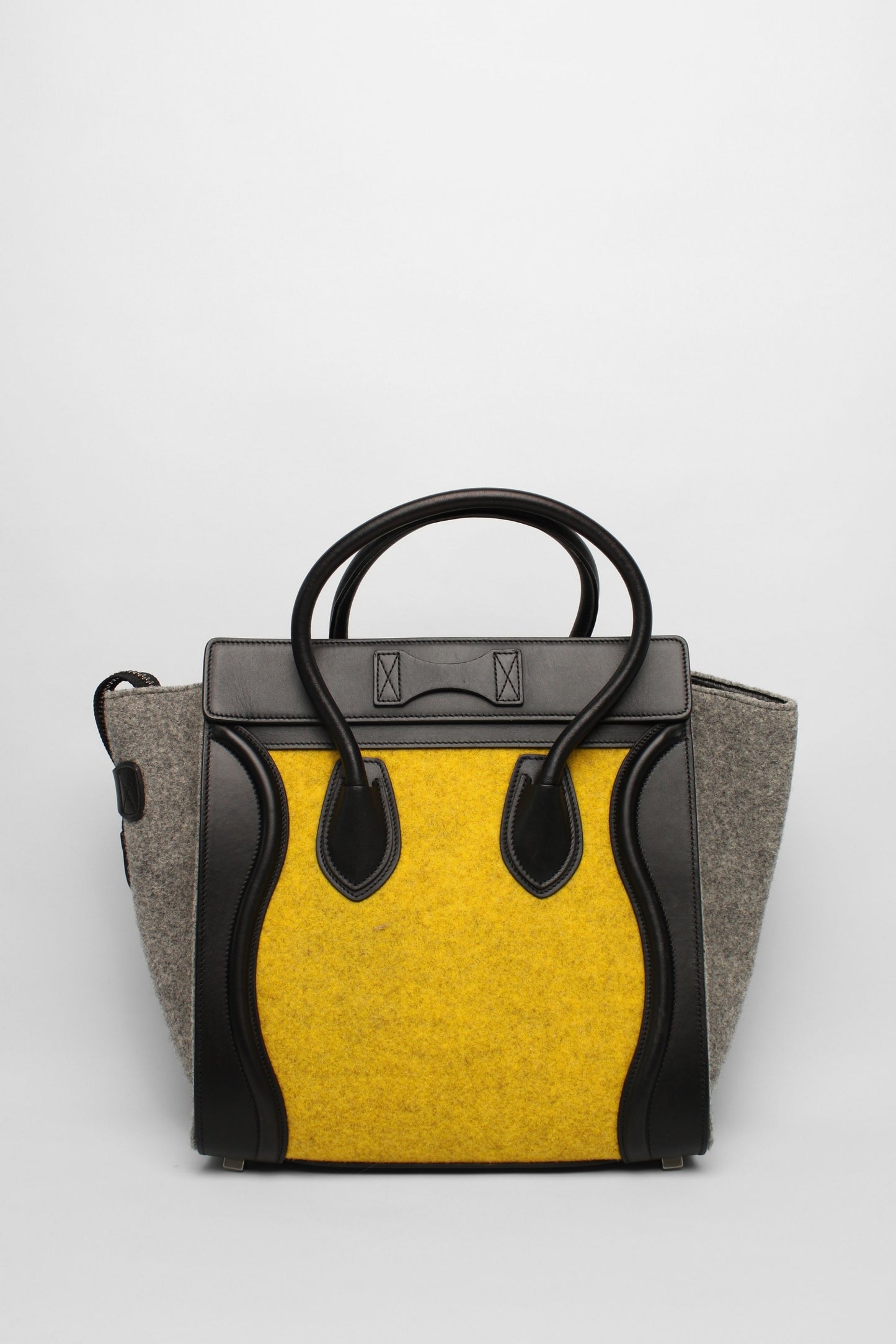 Celine Yellow Felt Luggage Bag