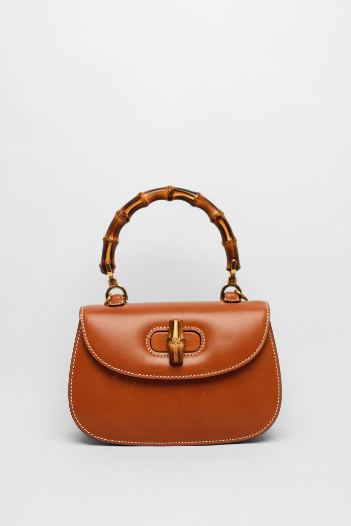 Gucci Bamboo Strap Tan Bag
