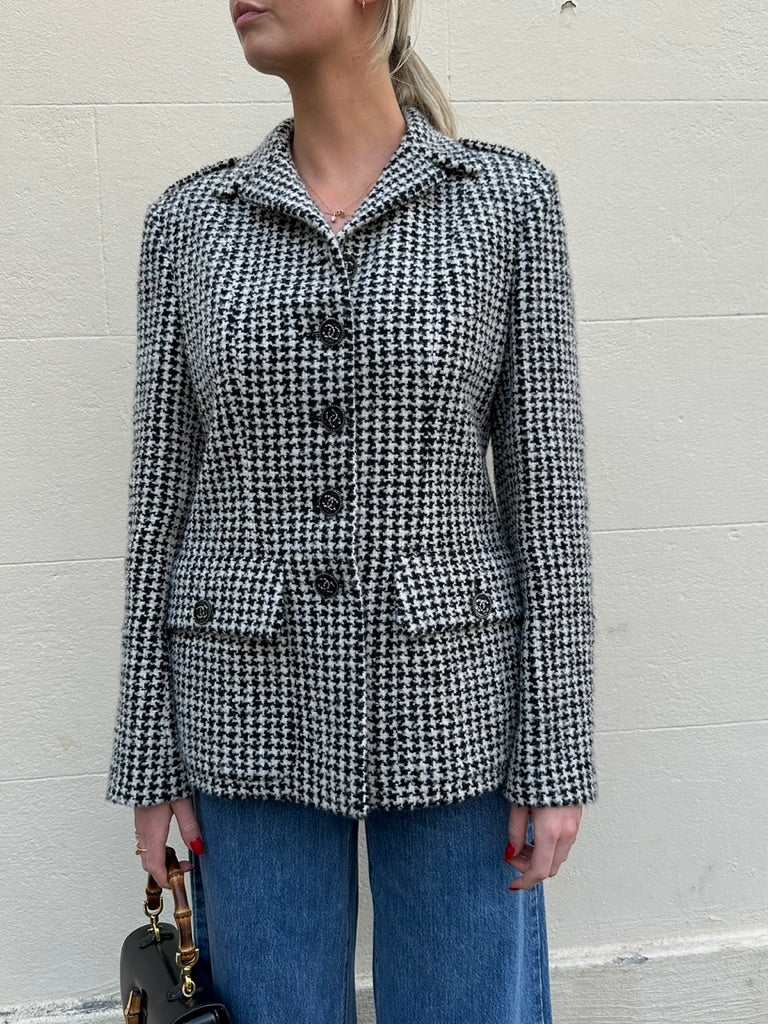 Chanel Houndstooth Jacket Size 40