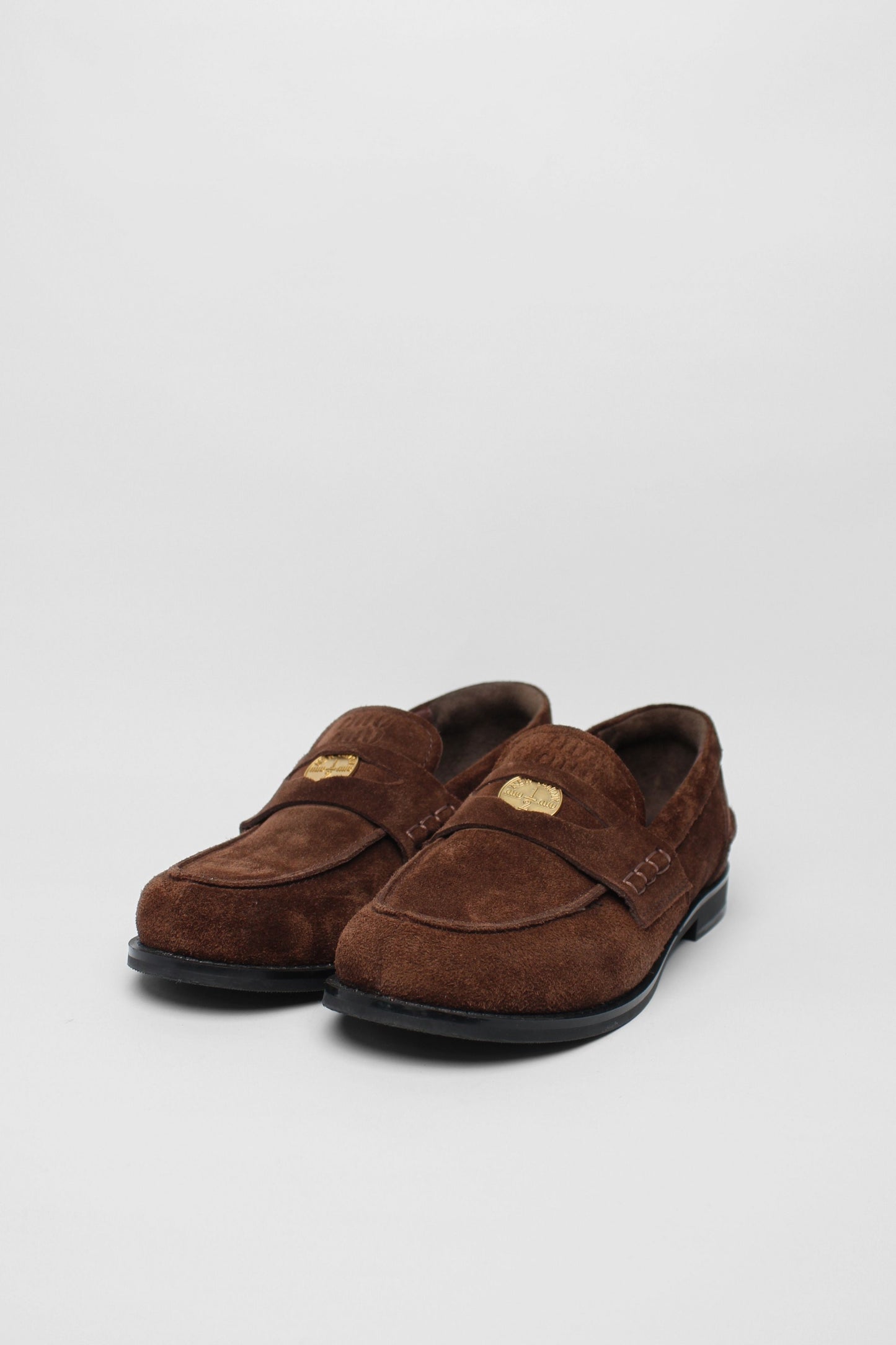Miu Miu Brown Suede Loafers Size 38