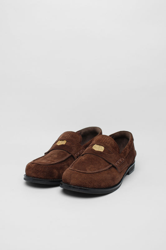 Miu Miu Brown Suede Loafers Size 38