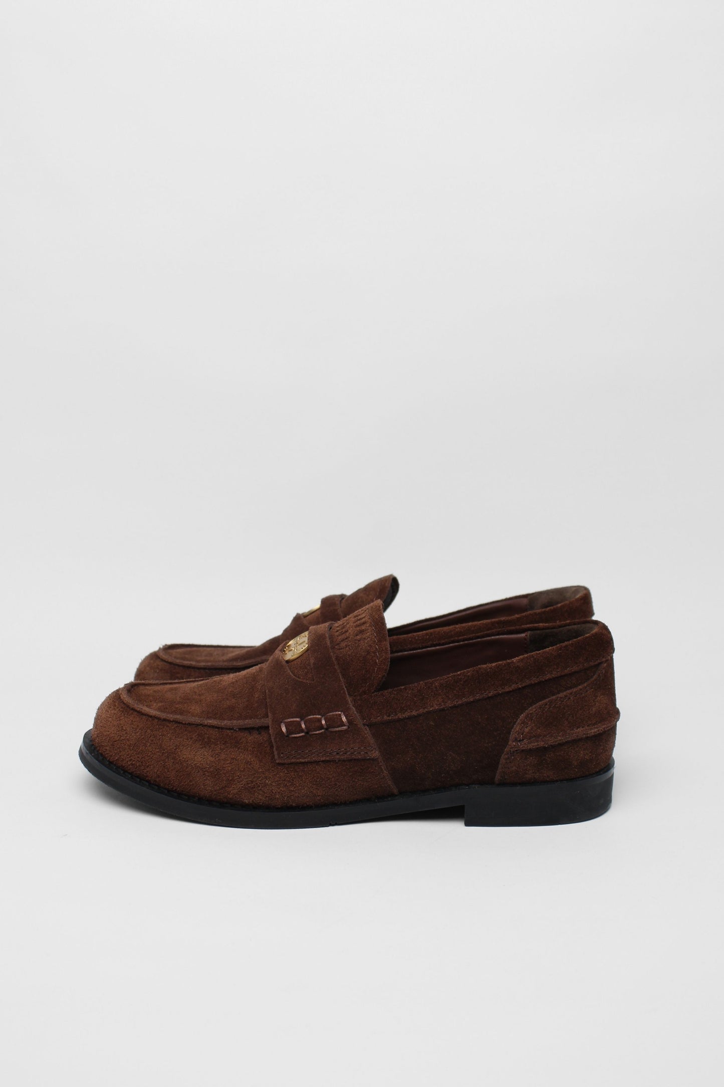 Miu Miu Brown Suede Loafers Size 38