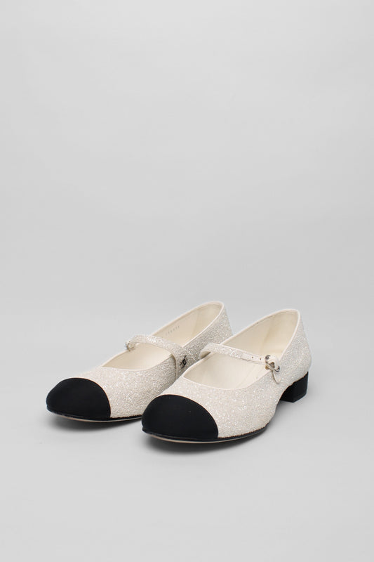 Chanel Maryjane Glitter Flats Size 41
