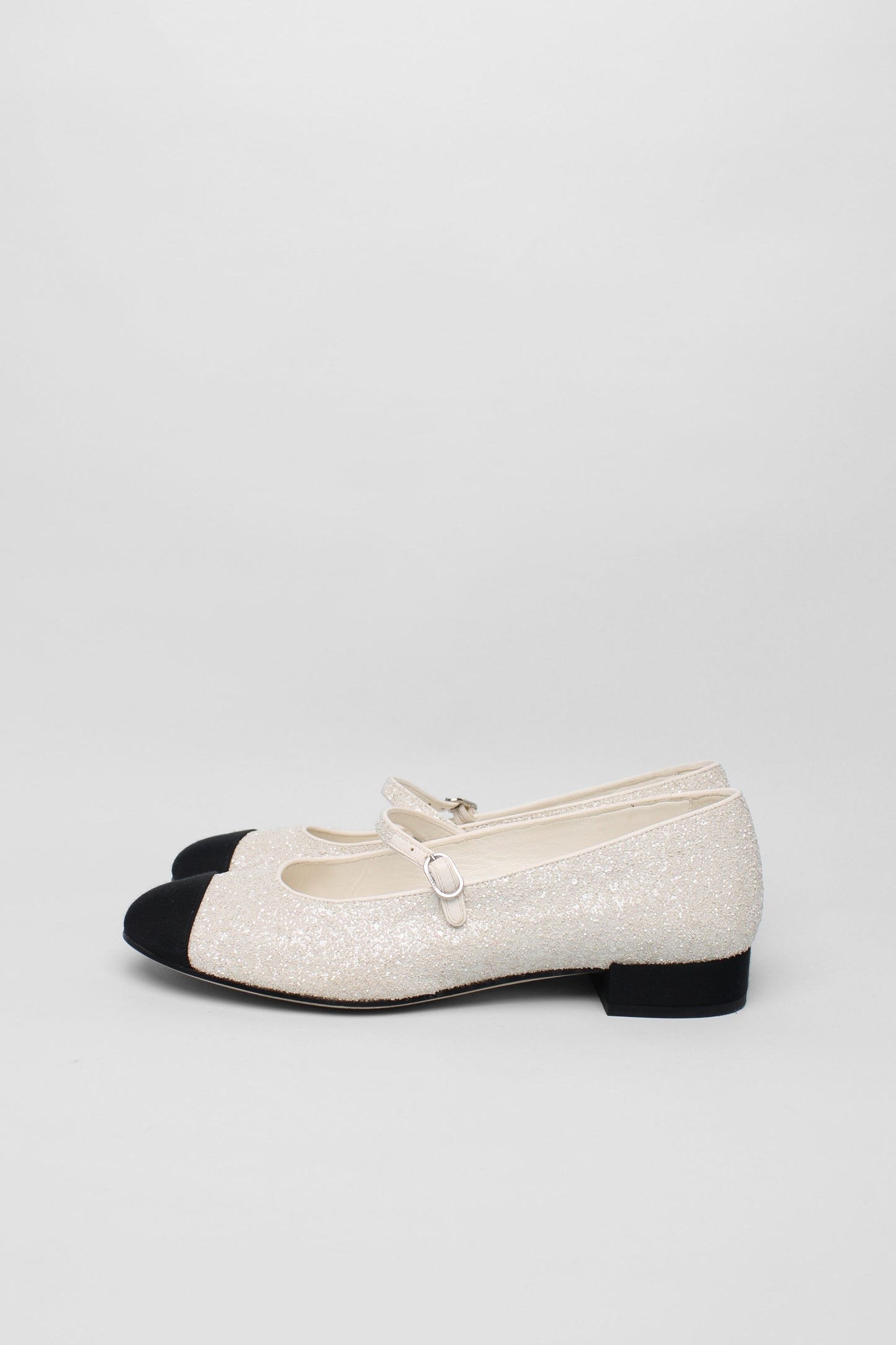 Chanel Maryjane Glitter Flats Size 41