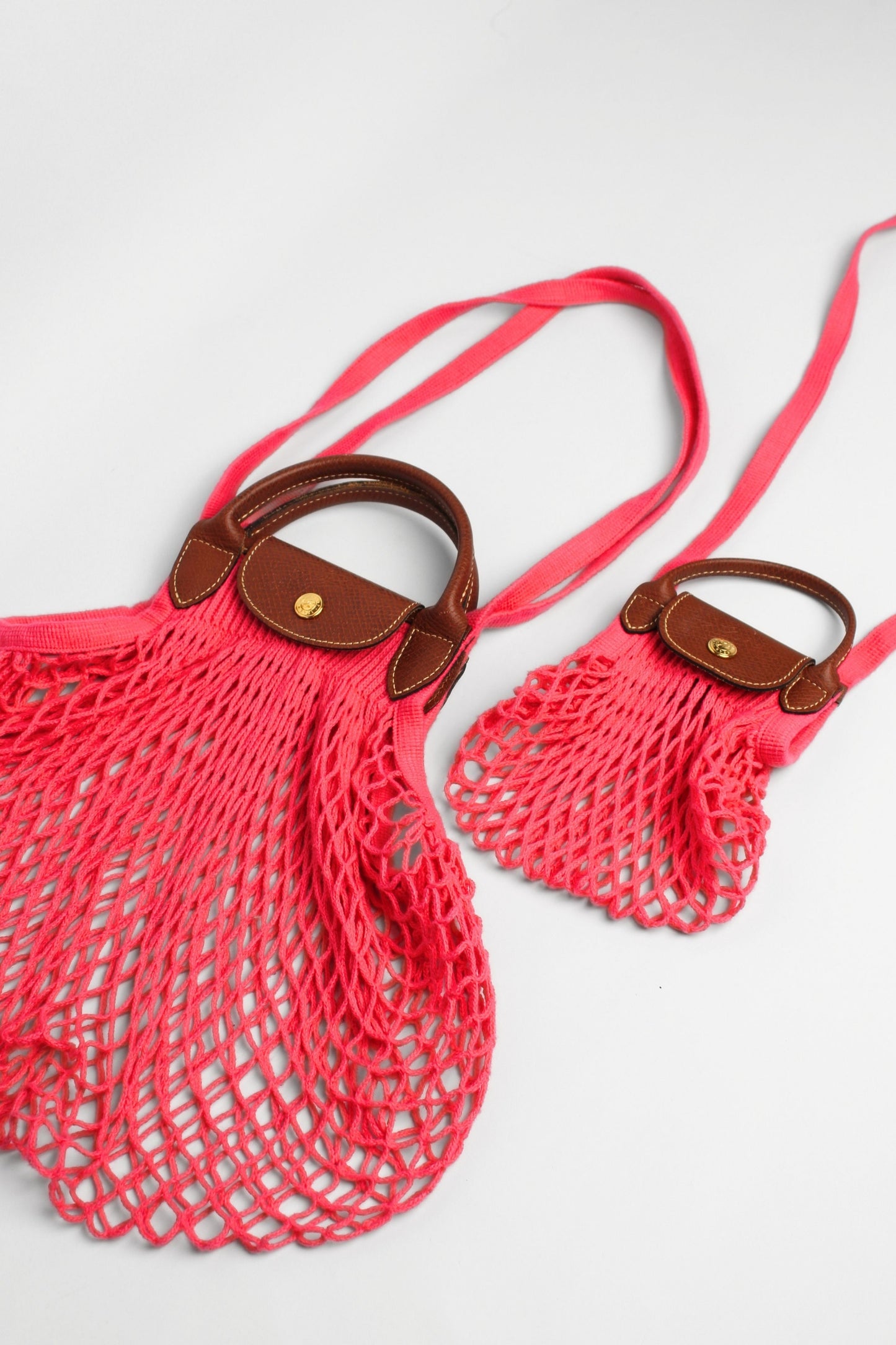 Longchamp Mini Pink Net Bag