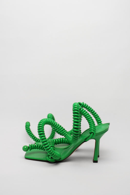 Bottega Veneta Green Spiral Heels Size 39 see