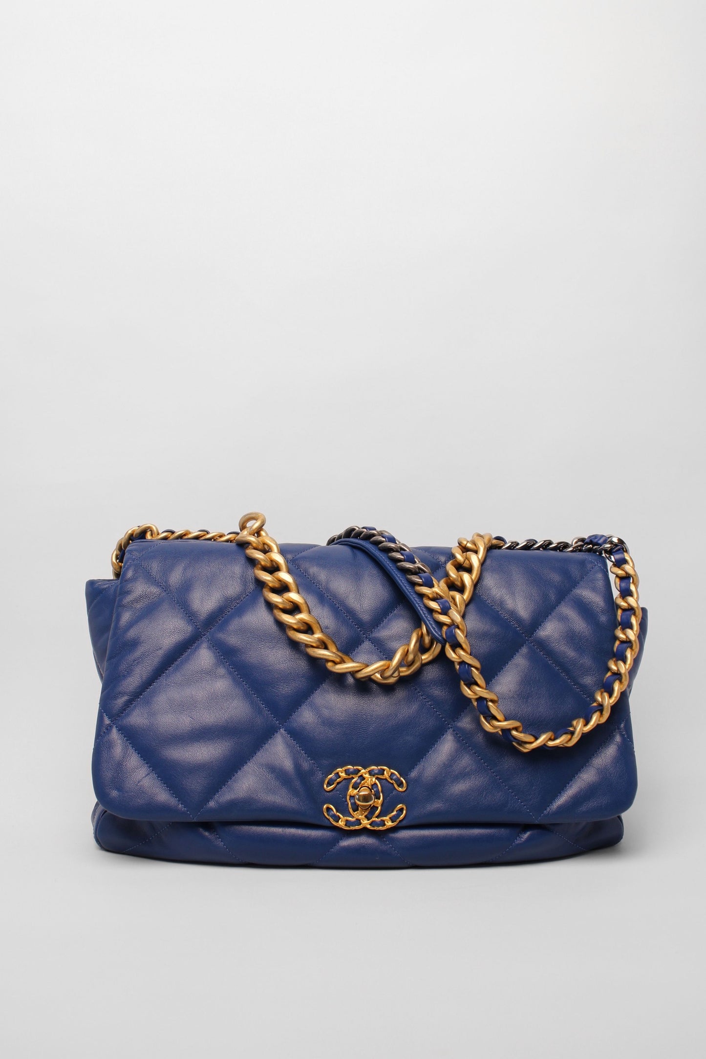 Chanel 19 Quilted Blue Flap Bag