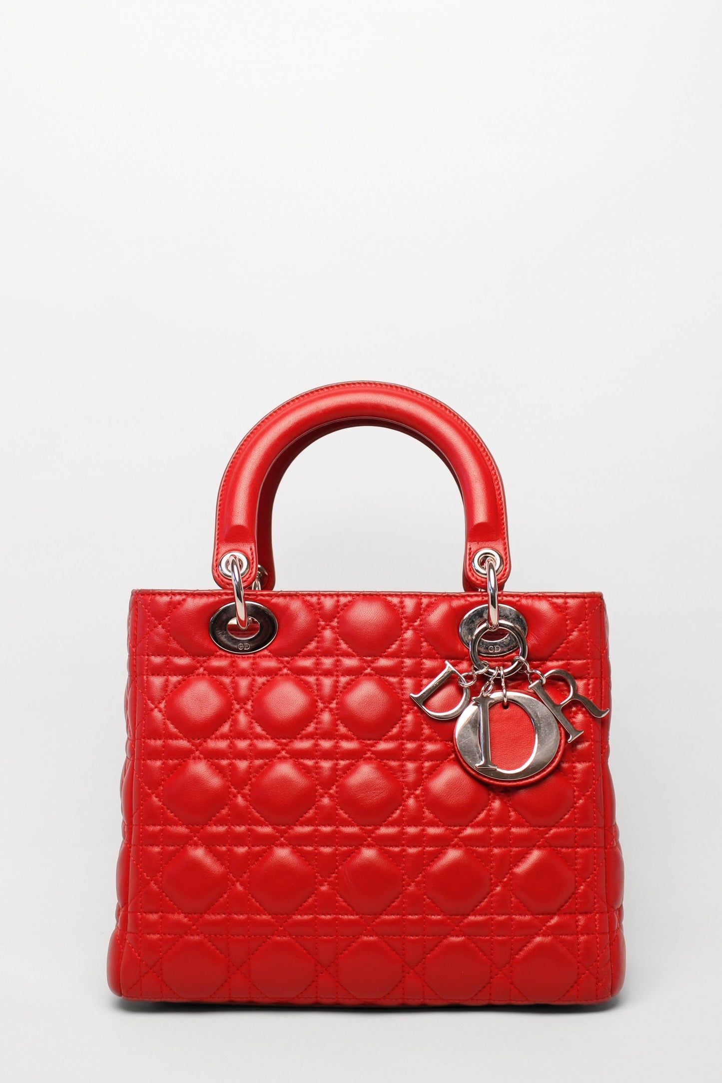 Lady Dior Red Cannage Quilt Bag