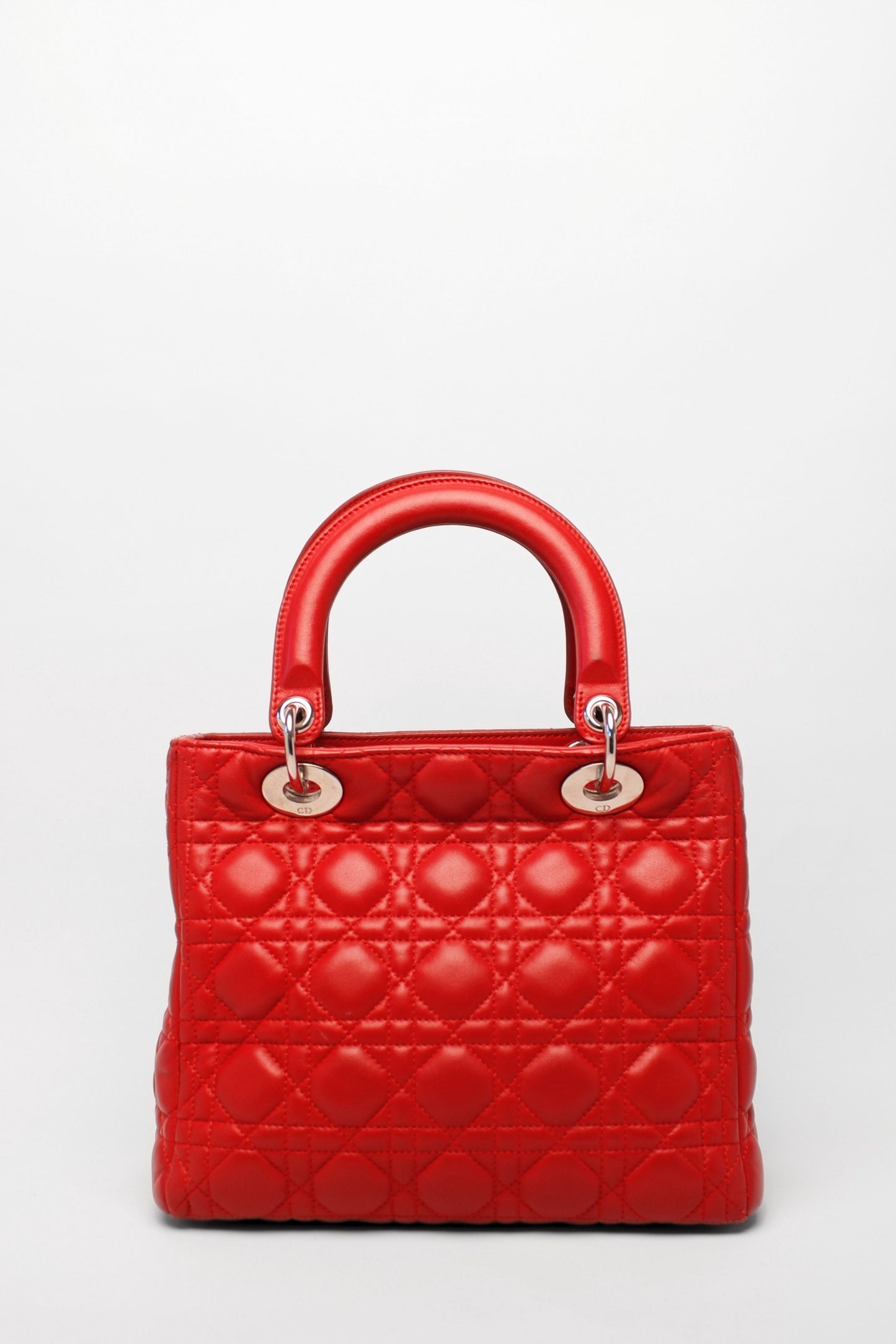 Lady Dior Red Cannage Quilt Bag