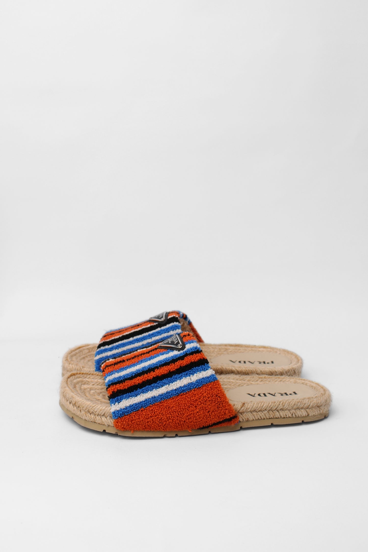 Prada Stripe Towelling Slide/ espadrille size 40