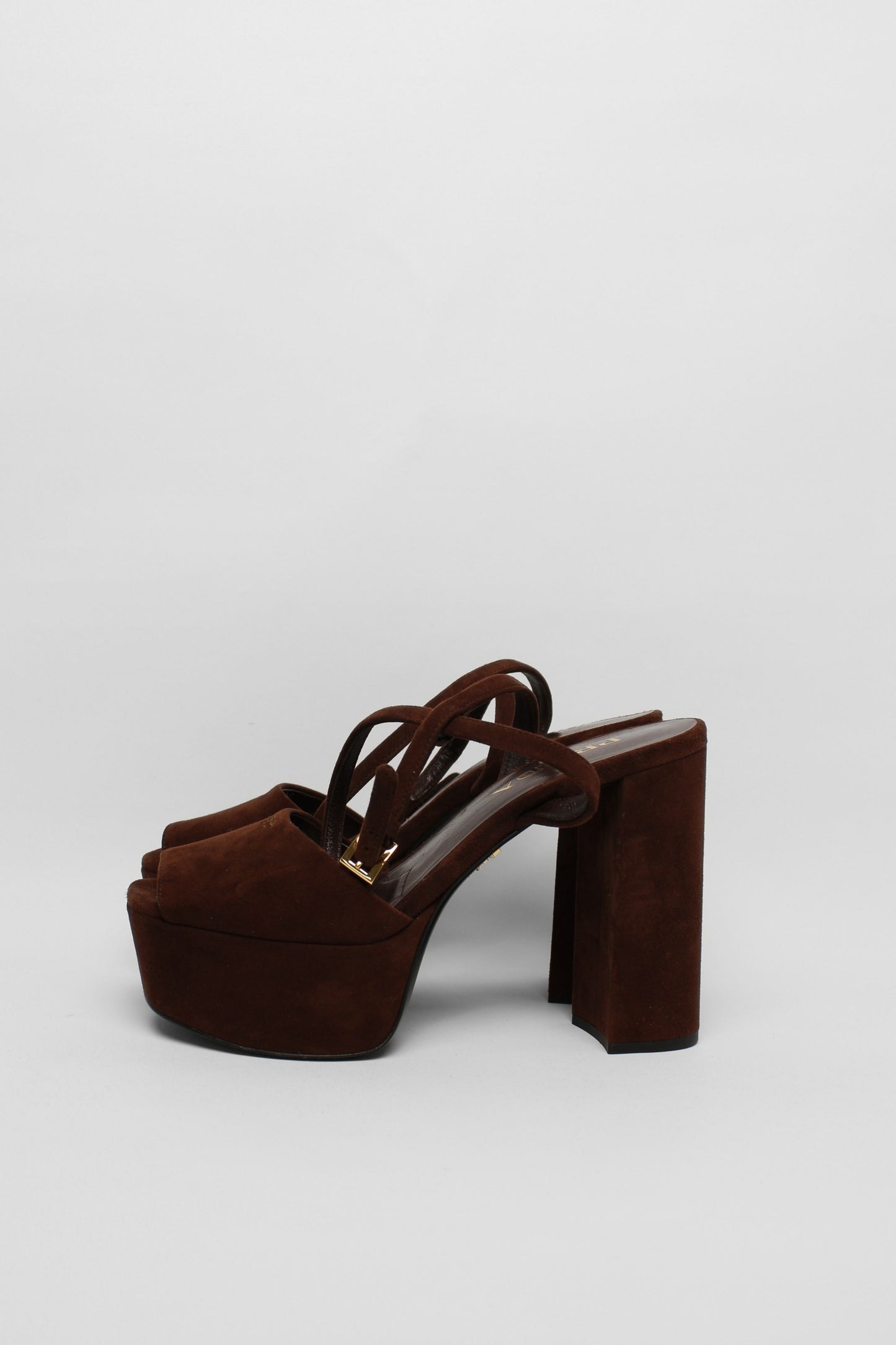 Prada Brown Suede Platforms Size 36