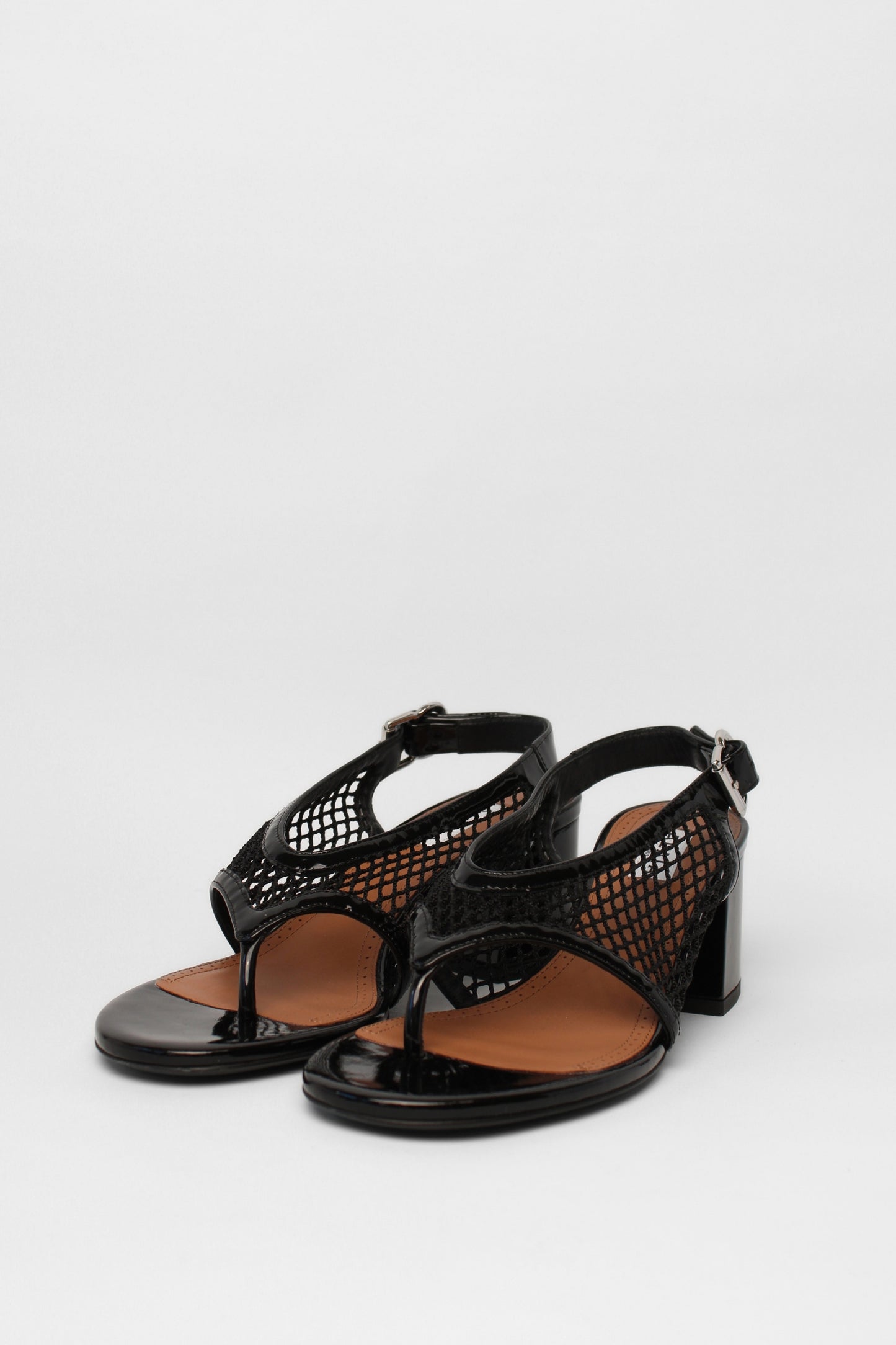 Alaia black Patent Net Sandals Size 36
