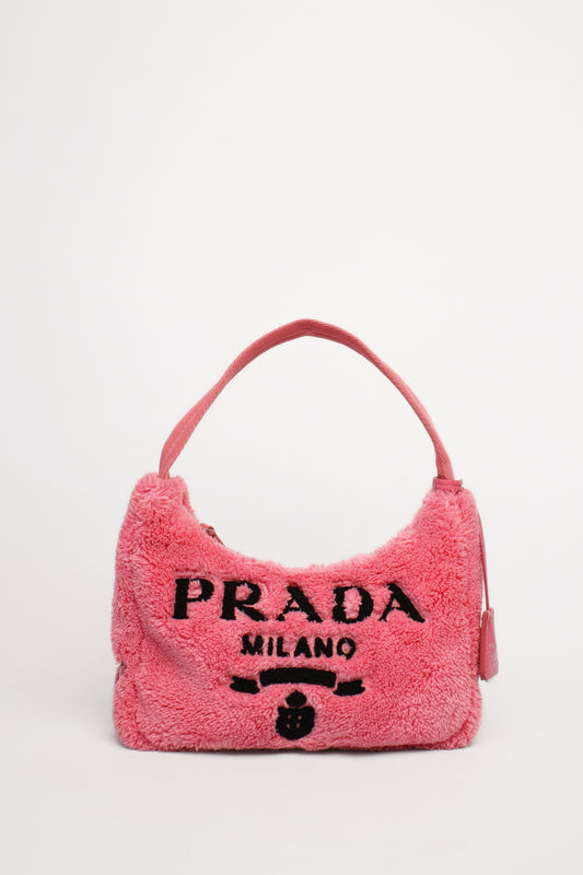 Prada Pink Terry Cloth Re Edition Mini Bag