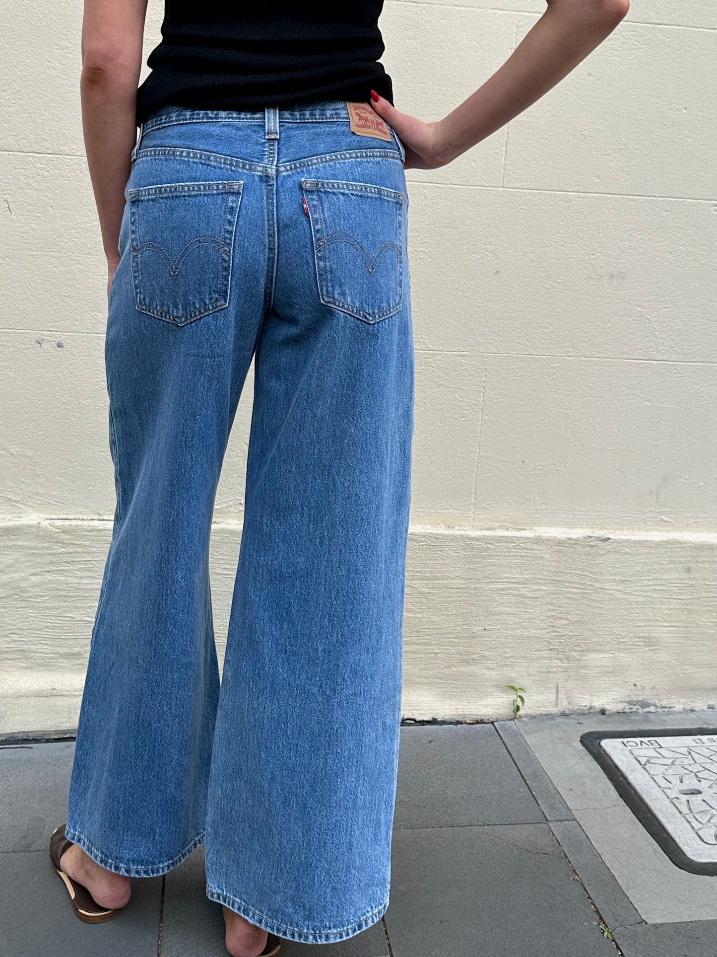 Levis Blue Wide Leg Jeans Size 27
