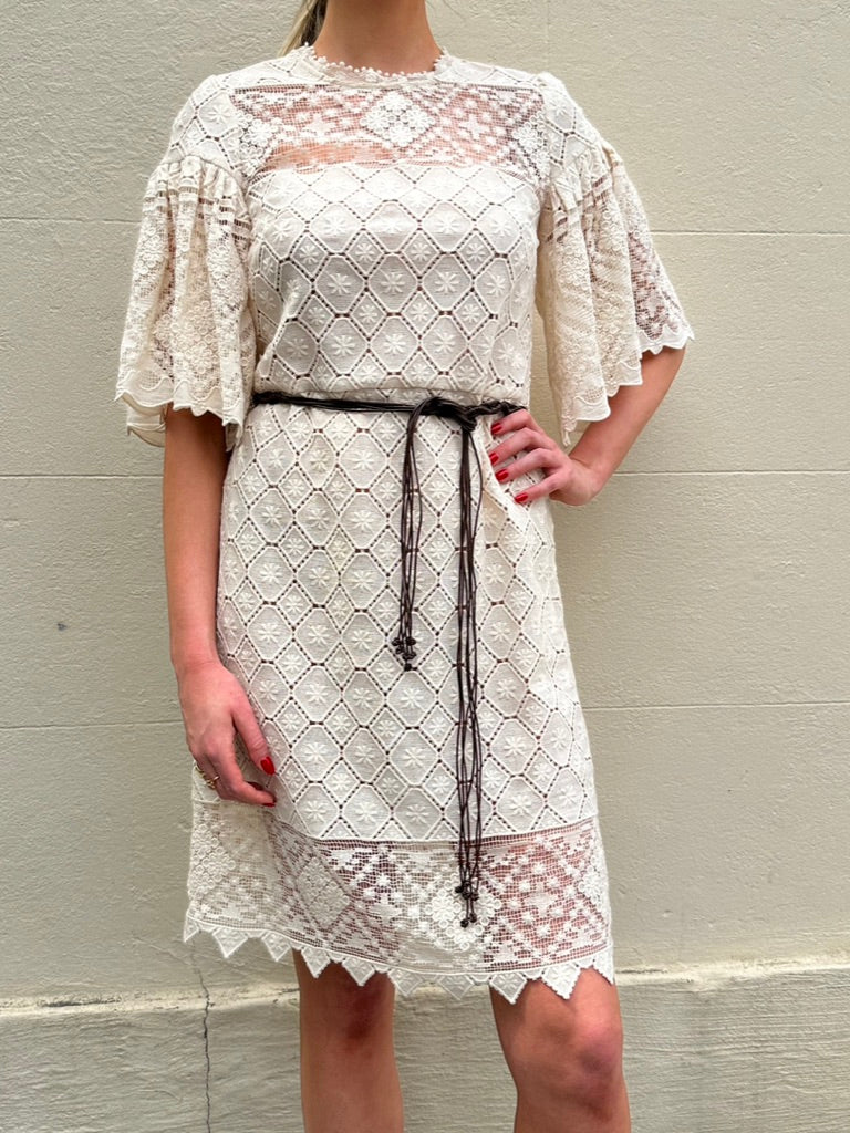 Zimmermann Cream Lace Dress Size 0