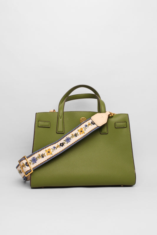 Tory Burch Green Tote Strap Bag