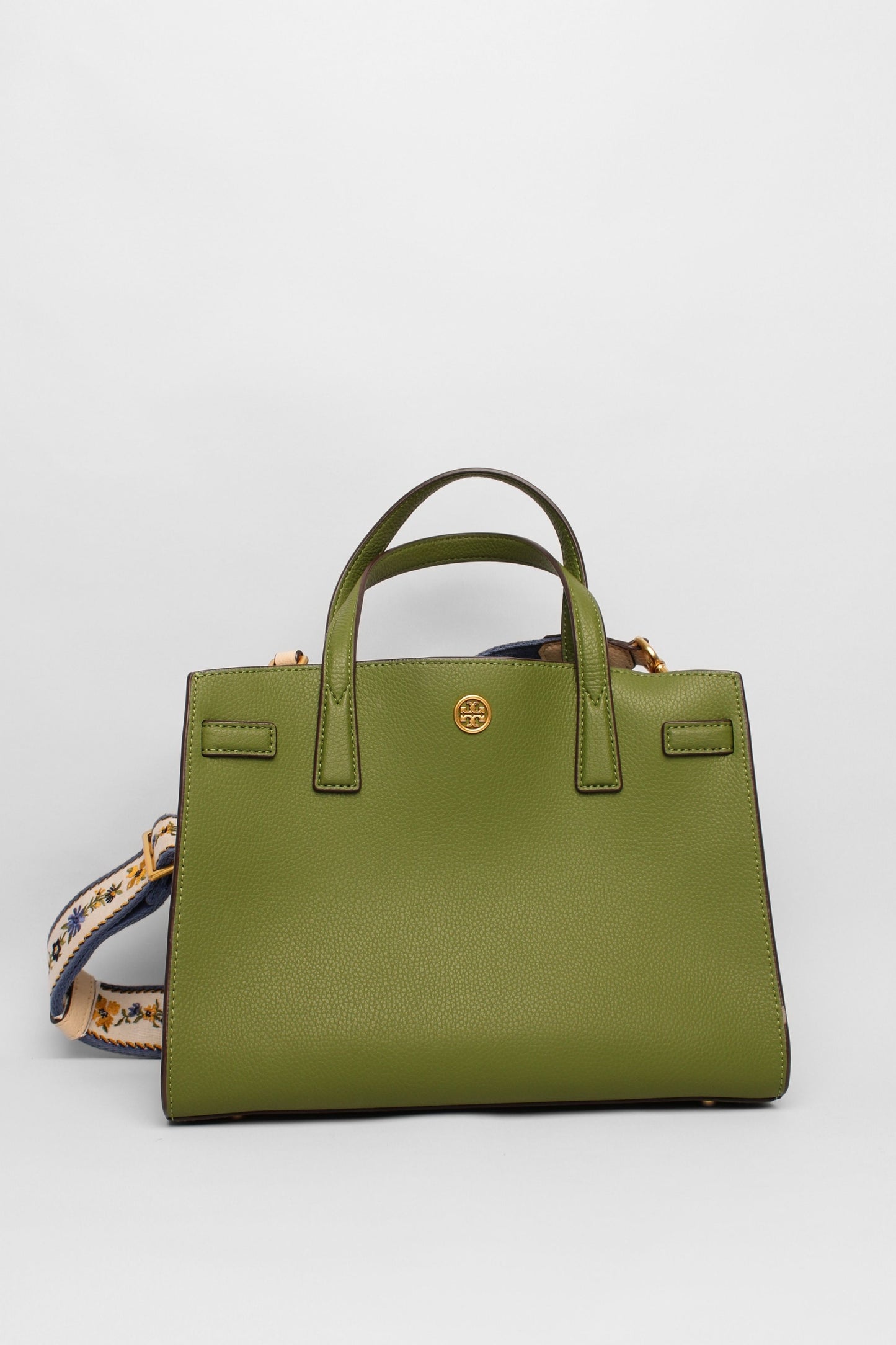 Tory Burch Green Tote Strap Bag