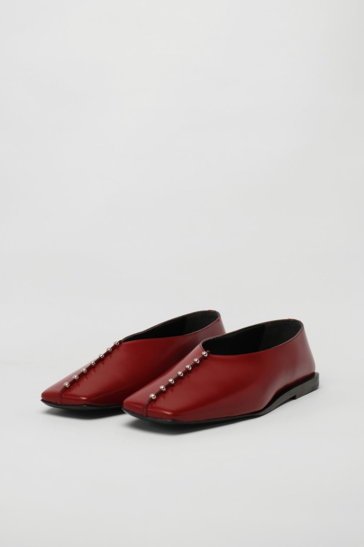 Jil Sander Embellished Leather Ballet Flats
