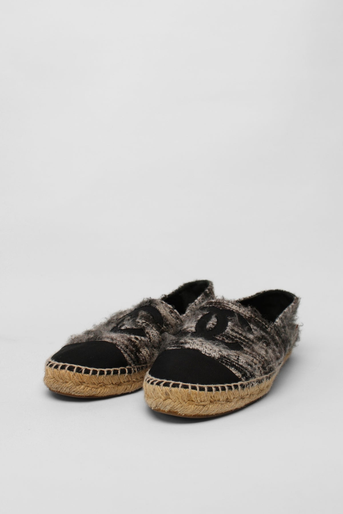 Chanel Tweed Grosgrain CC Espadrilles