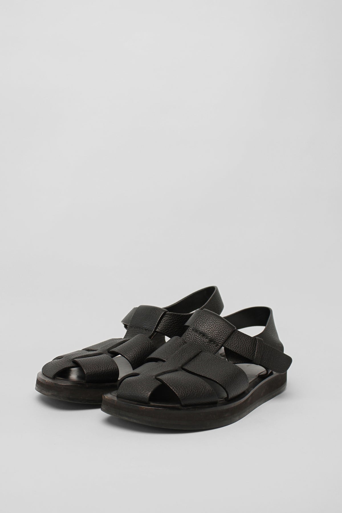 The Row Fishermans Black Sandals
