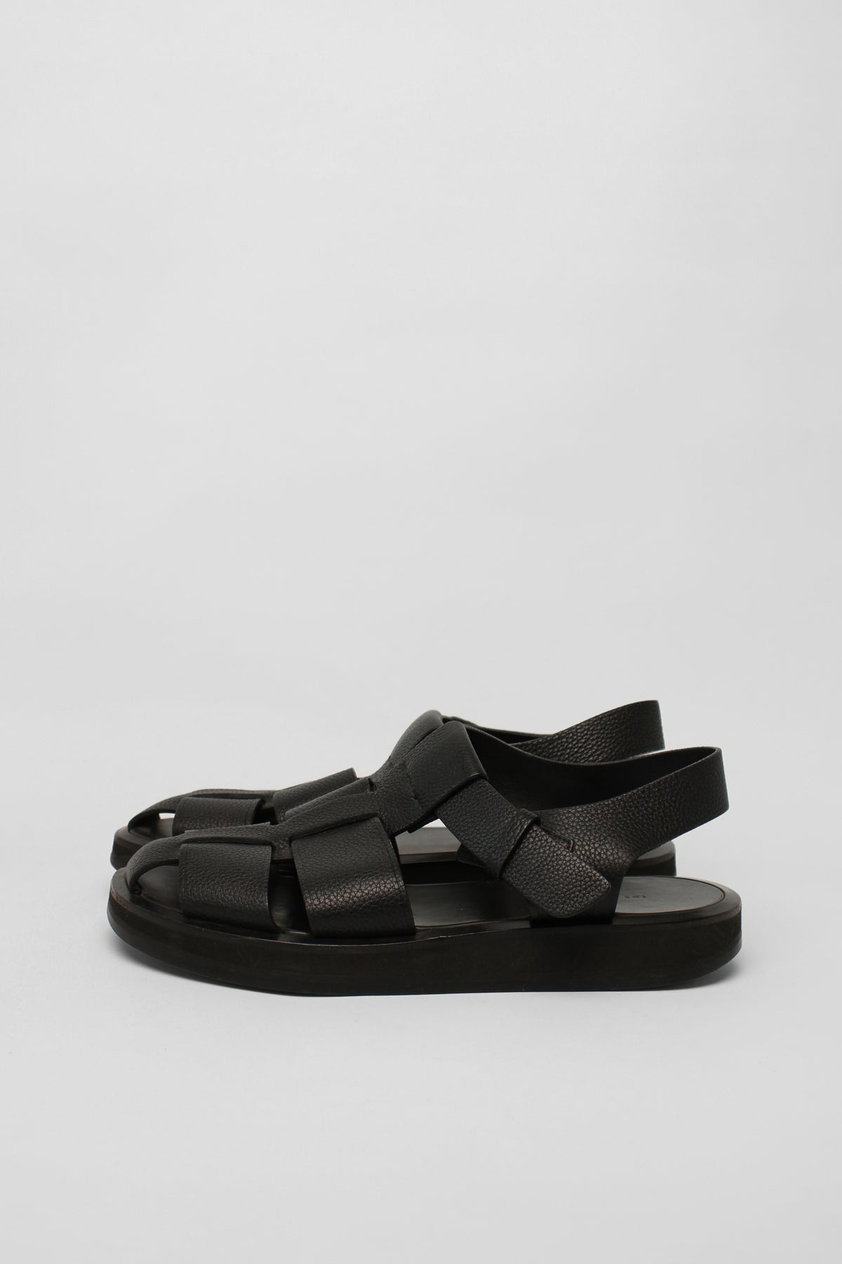 The Row Fishermans Black Sandals