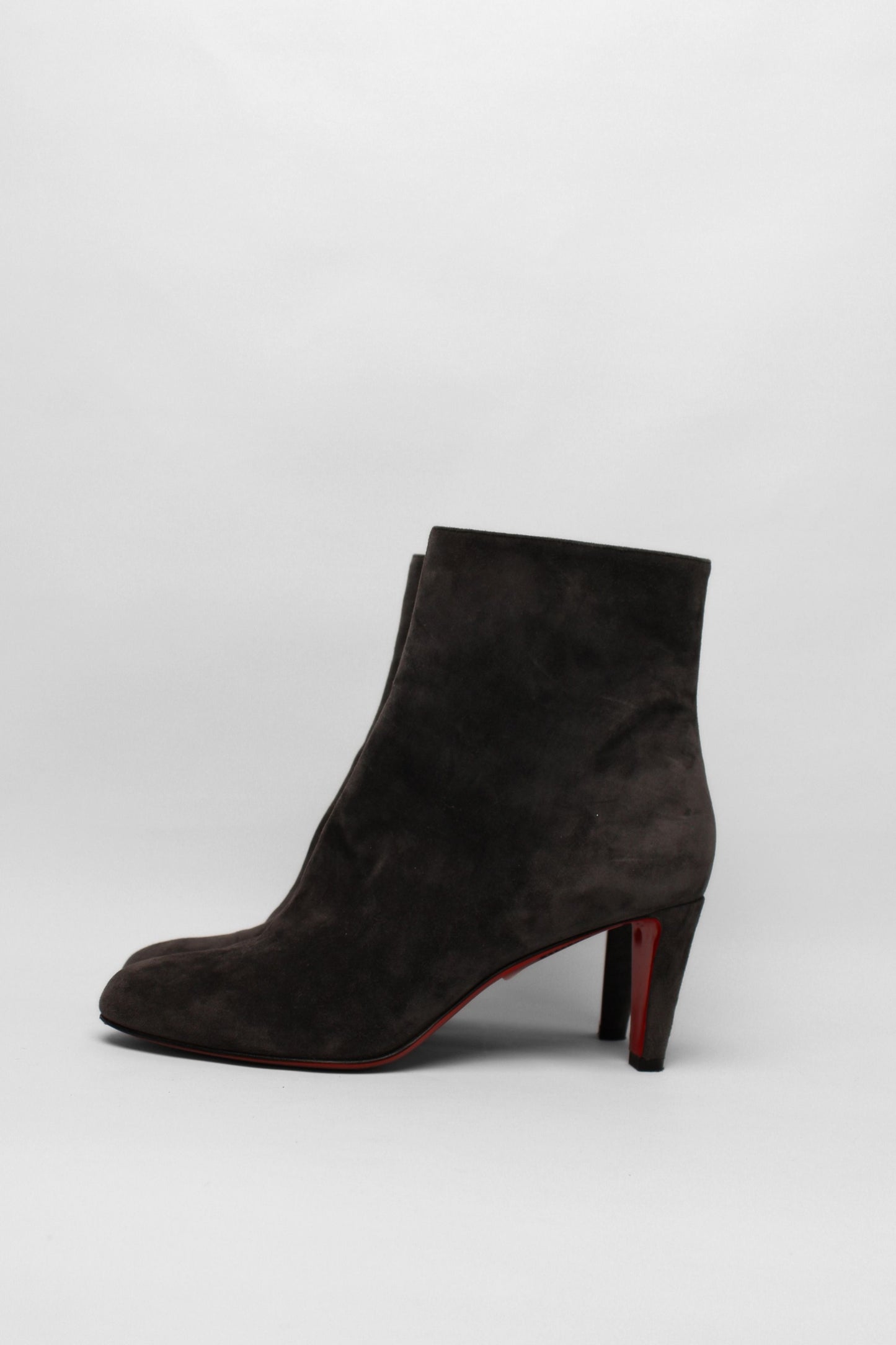 Louboutin Grey Suede Short Boots Size 40