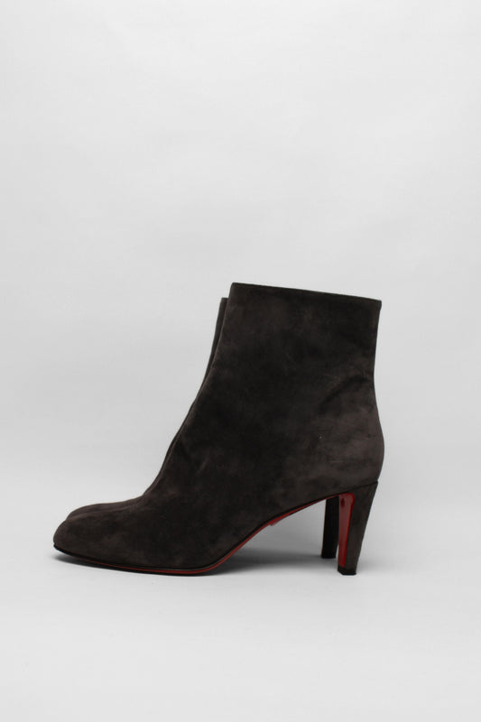 Louboutin Grey Suede Short Boots Size 40