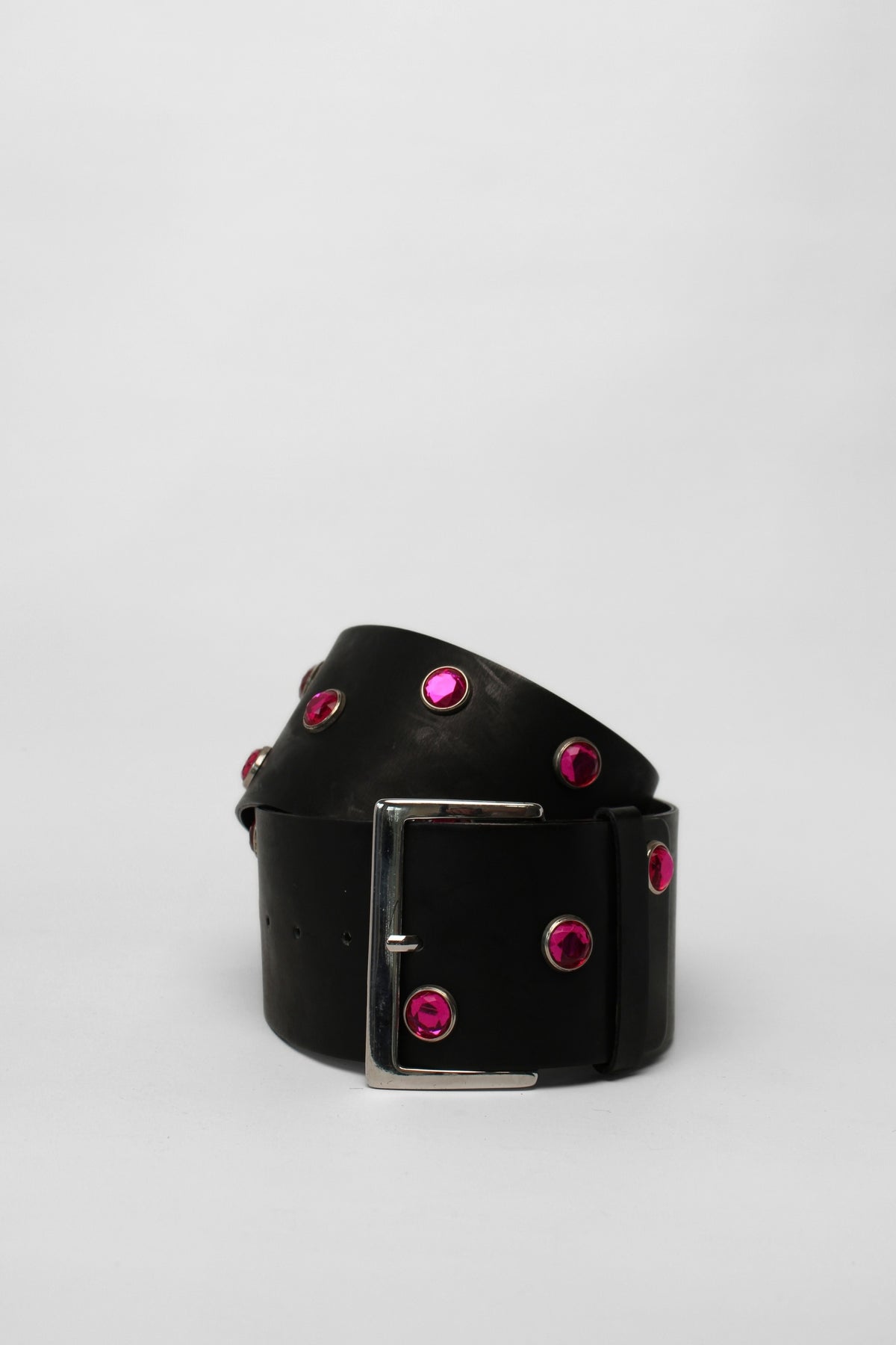 Mariella Burani Wide Crystal Embellishments Belt
