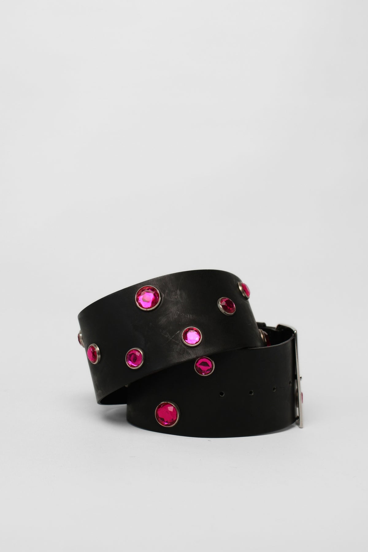 Mariella Burani Wide Crystal Embellishments Belt