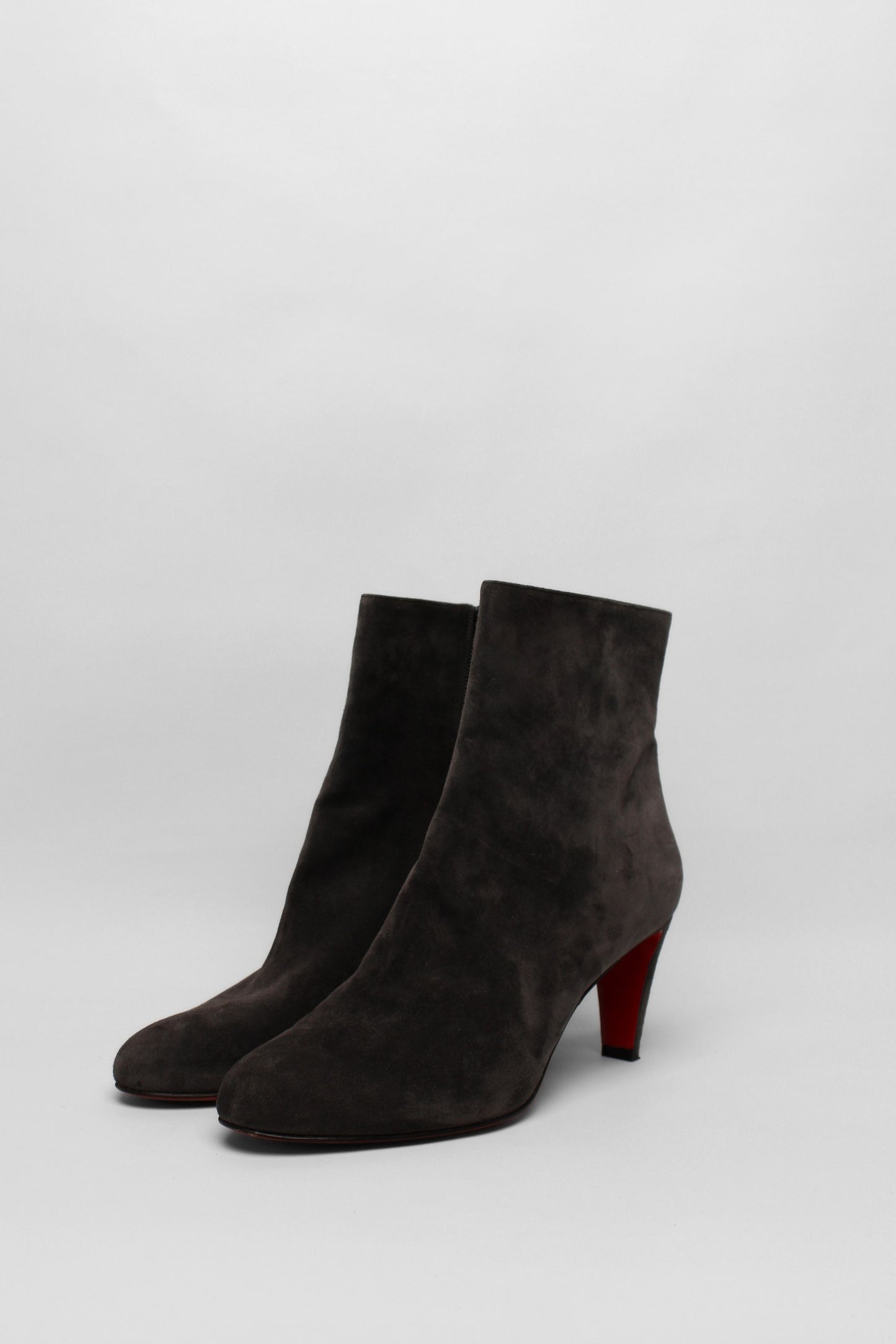 Louboutin Grey Suede Short Boots Size 40