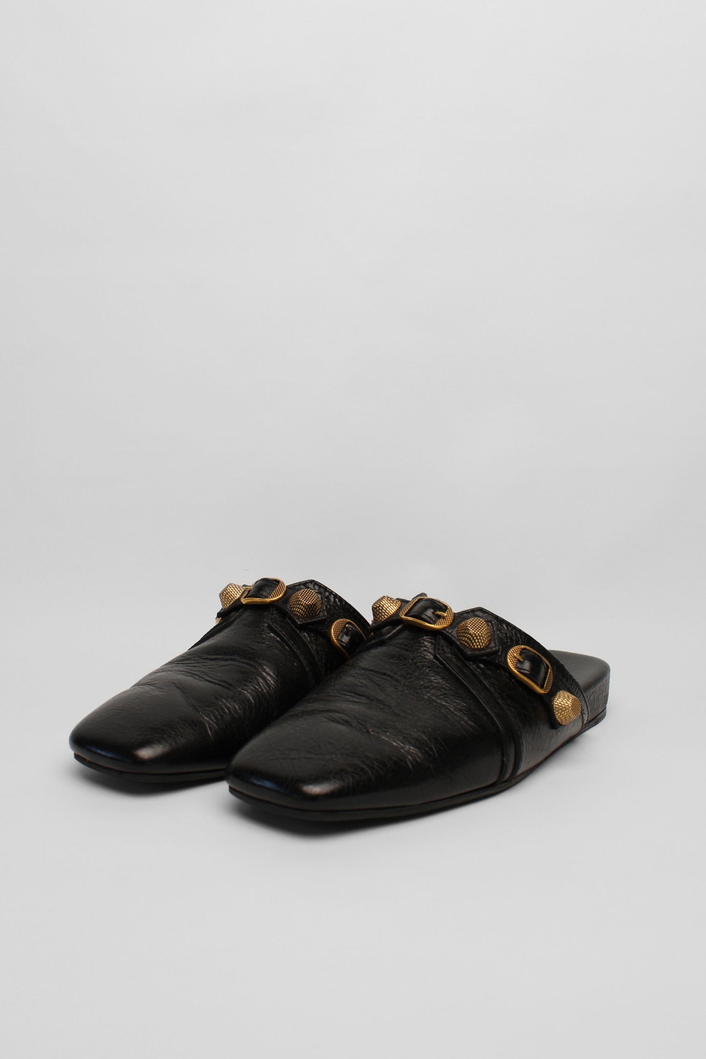 Balenciaga Black Cagole Mules Size 38