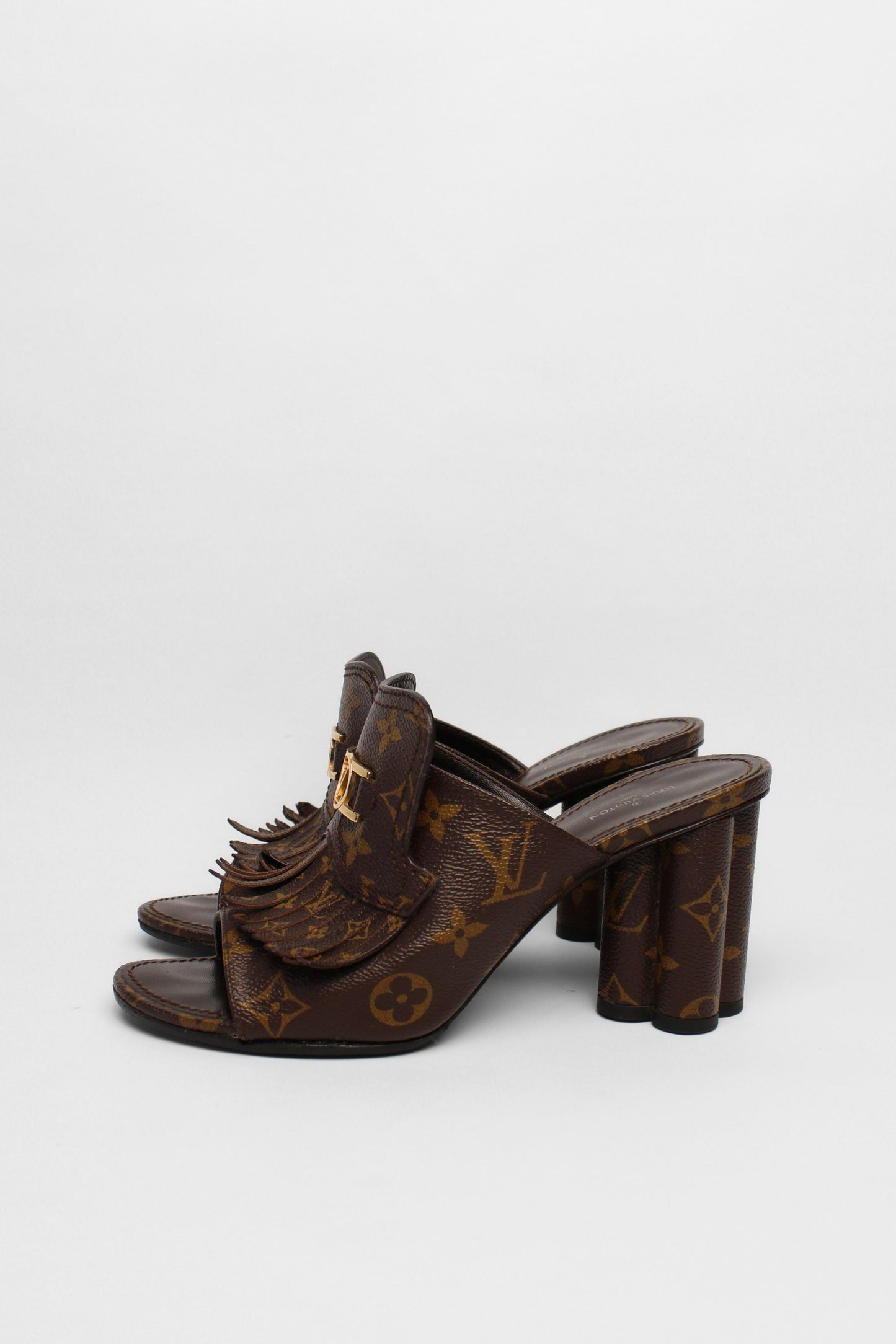 Louis Vuitton Monogram Indiana Fringe Mules Size 39