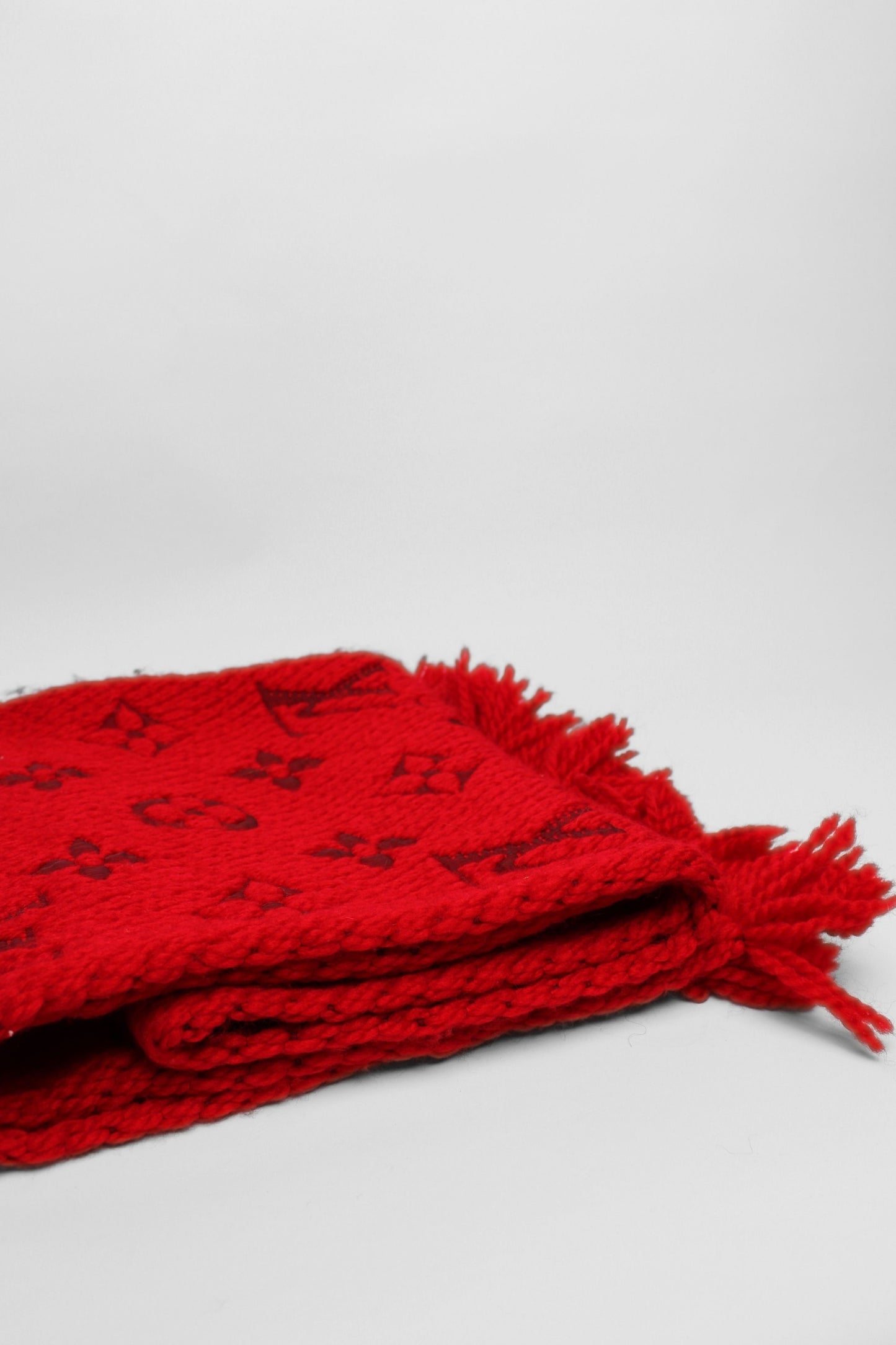 Louis Vuitton Logo Fringe Scarf