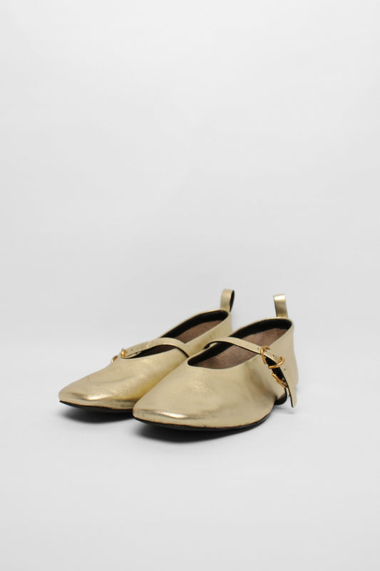 Rag and Bone Gold Maryjanes Size 40