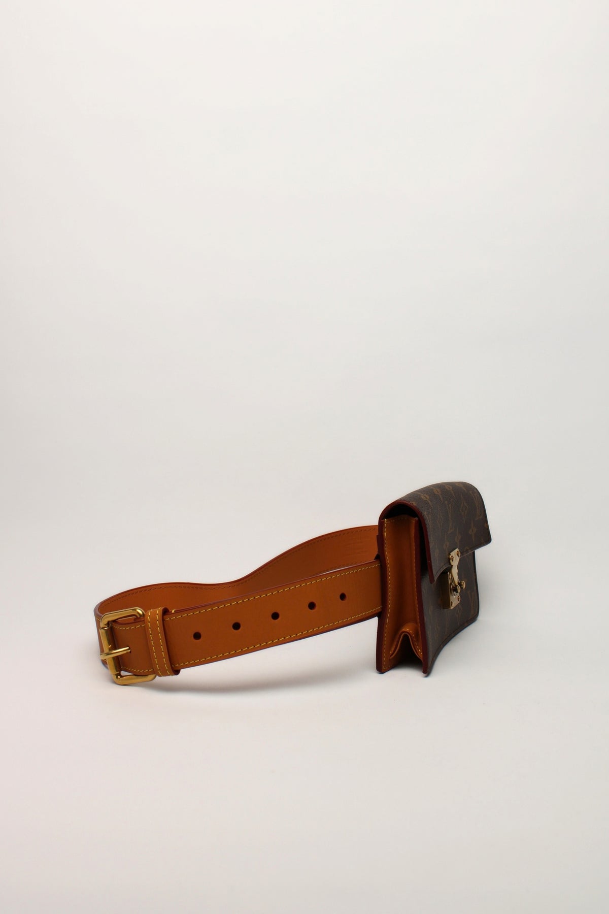 Louis Vuitton Monogram S Lock  Belt Bag/ Clutch / Belt